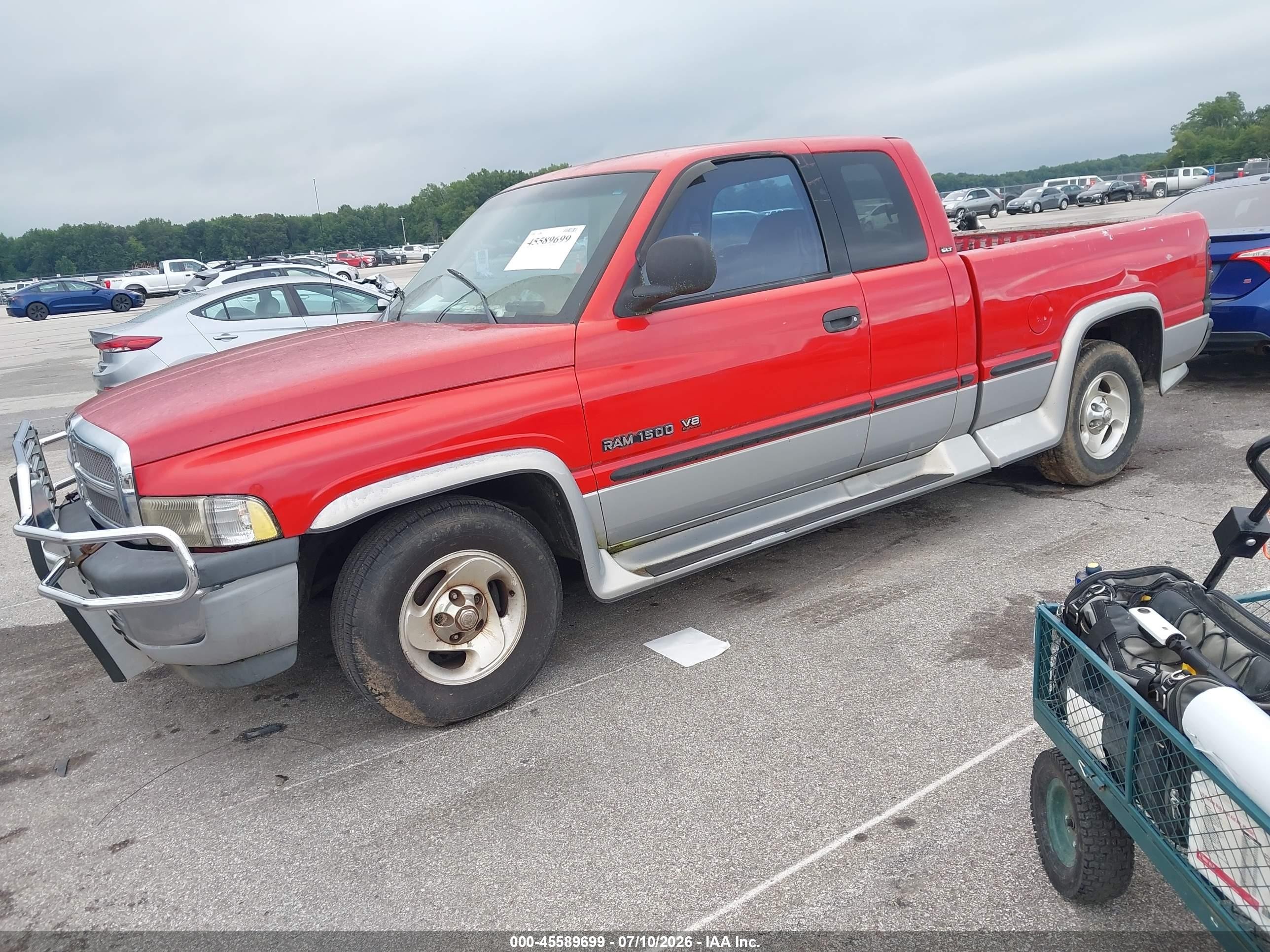 1999 Dodge Ram 1500 St Красный vin: 1B7HC13Z7XJ648076