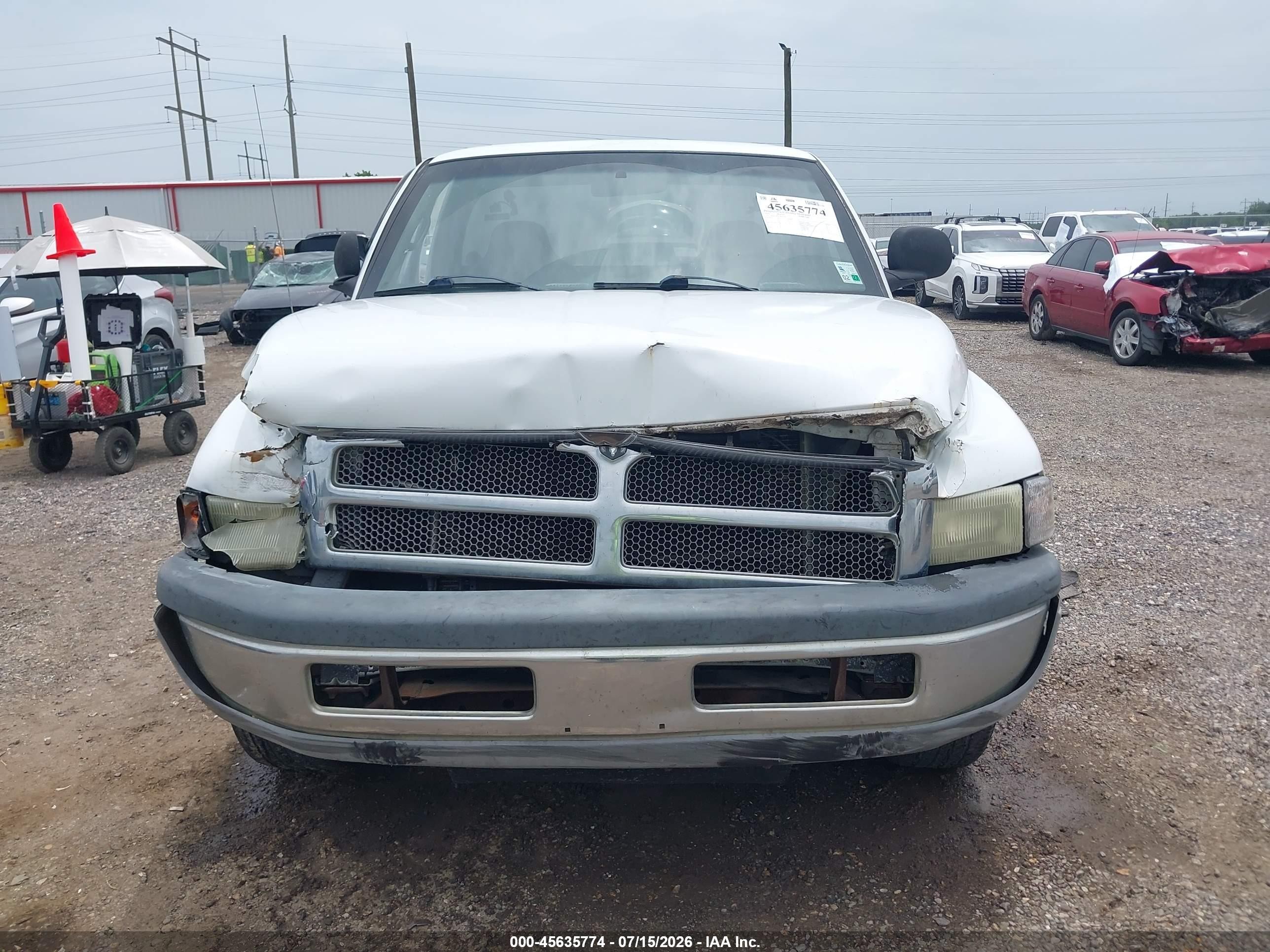 2001 Dodge Ram 1500 St/ws White vin: 1B7HC16X11S257243