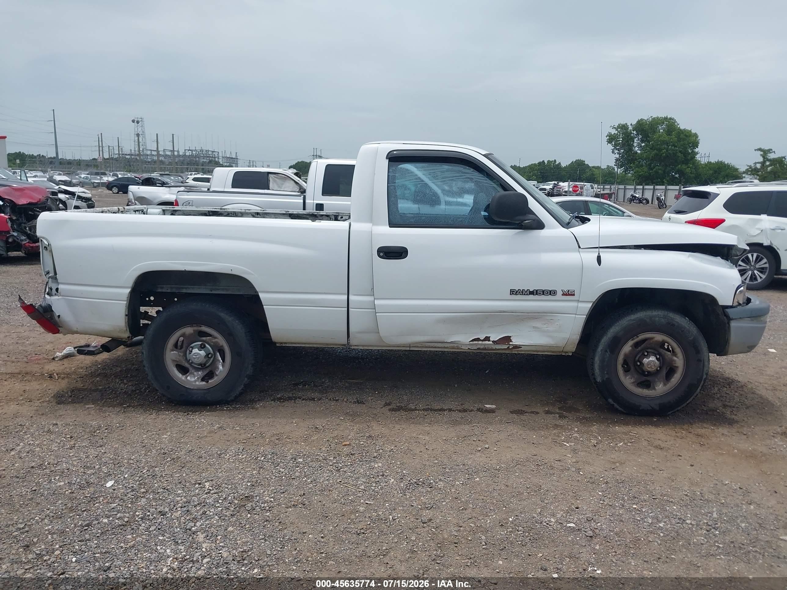 2001 Dodge Ram 1500 St/ws White vin: 1B7HC16X11S257243