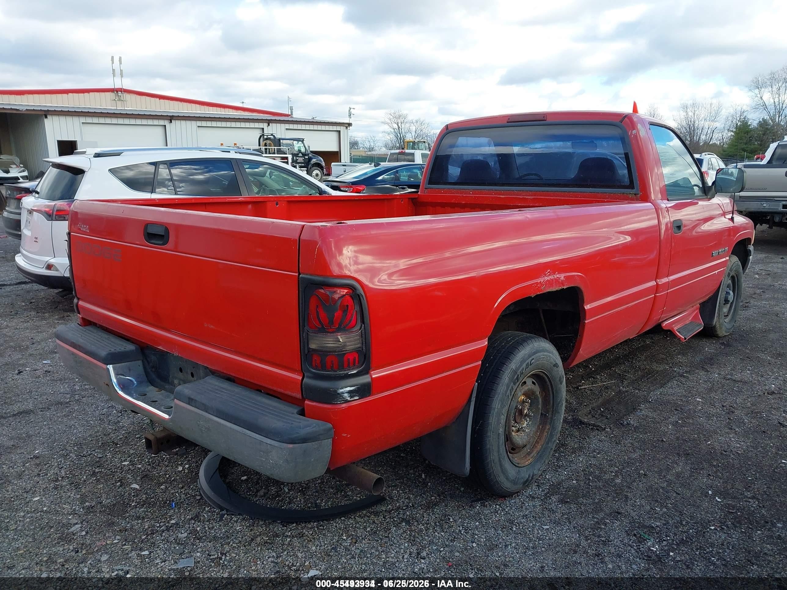 1996 Dodge Ram 1500   Red vin: 1B7HC16X2TS662479