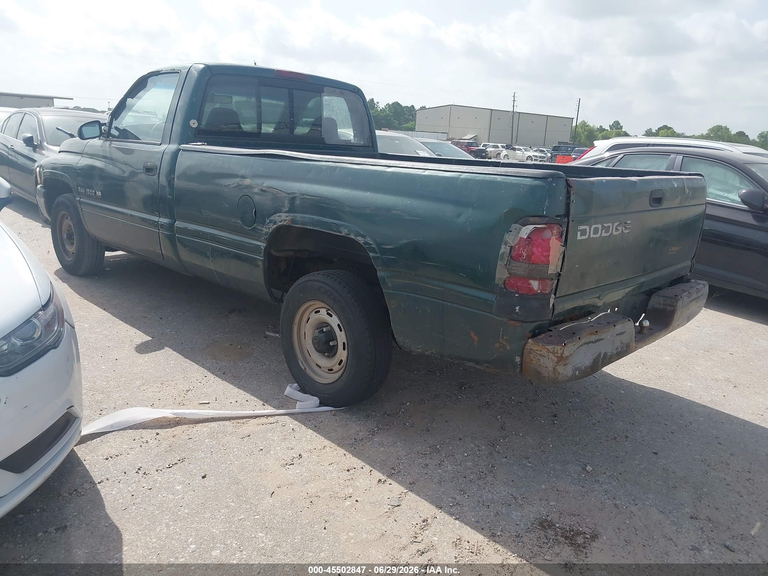 1999 Dodge Ram 1500 St/work Special Green vin: 1B7HC16X4XS309540