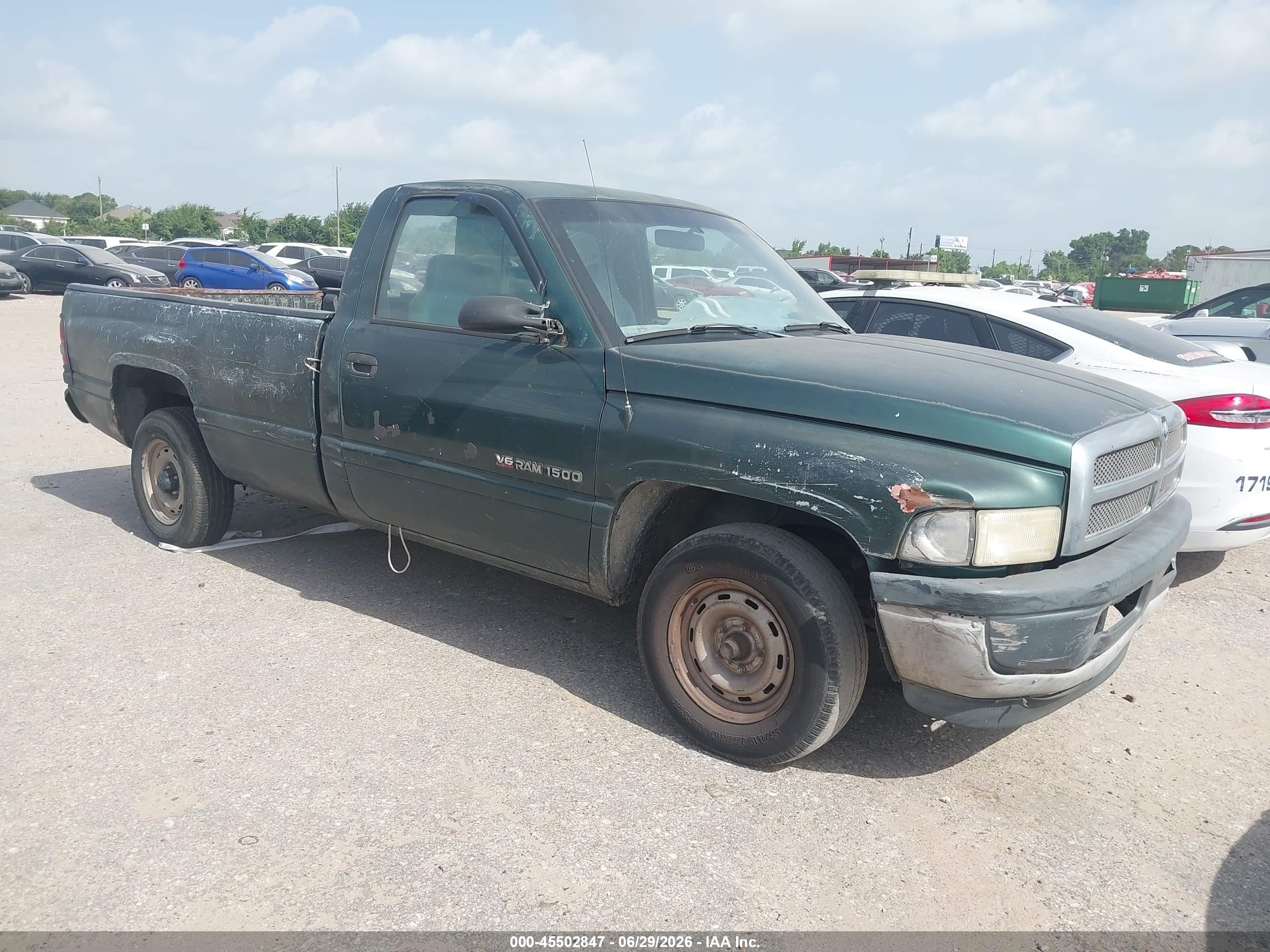 1999 Dodge Ram 1500 St/work Special Green vin: 1B7HC16X4XS309540