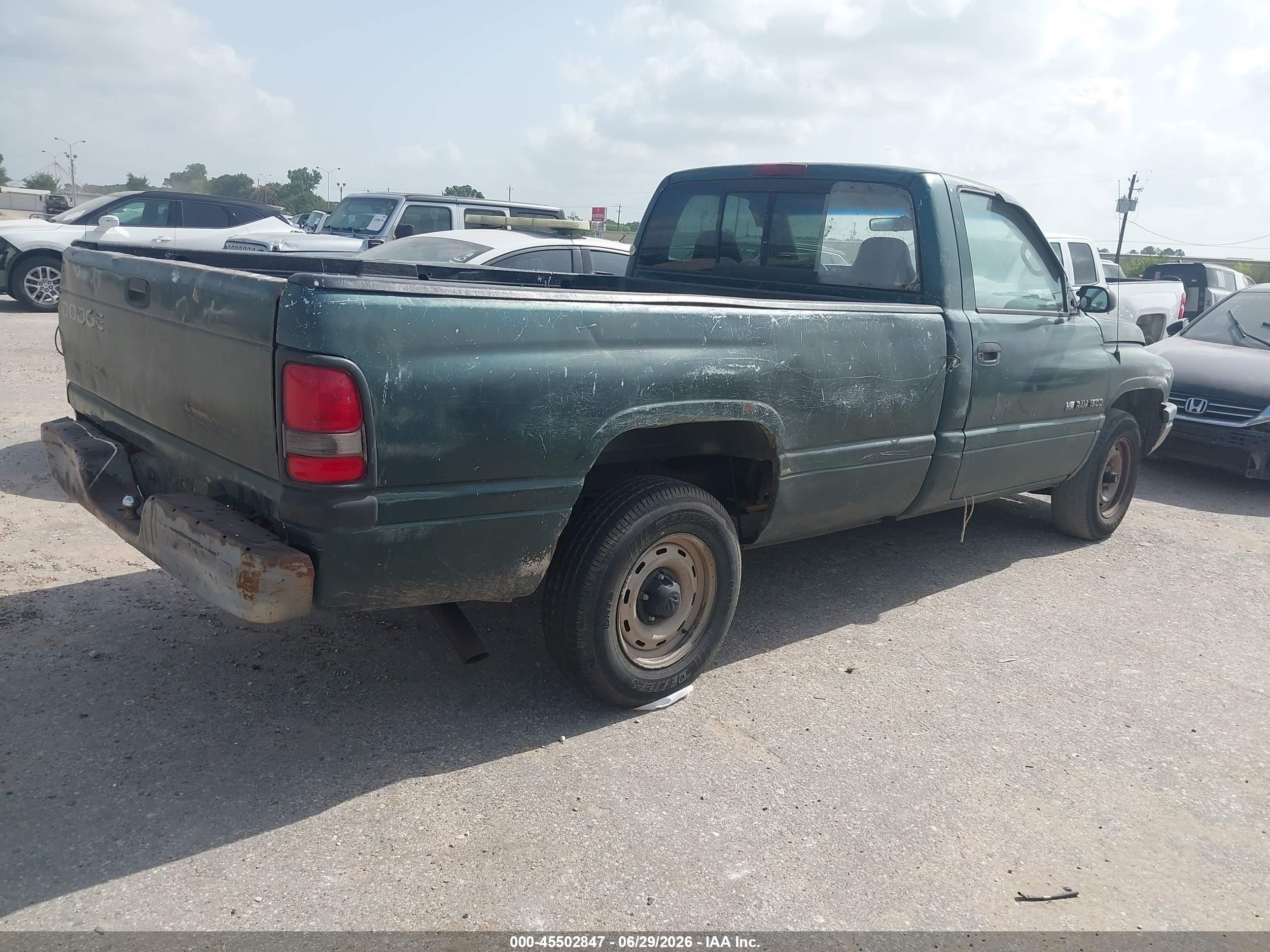 1999 Dodge Ram 1500 St/work Special Green vin: 1B7HC16X4XS309540