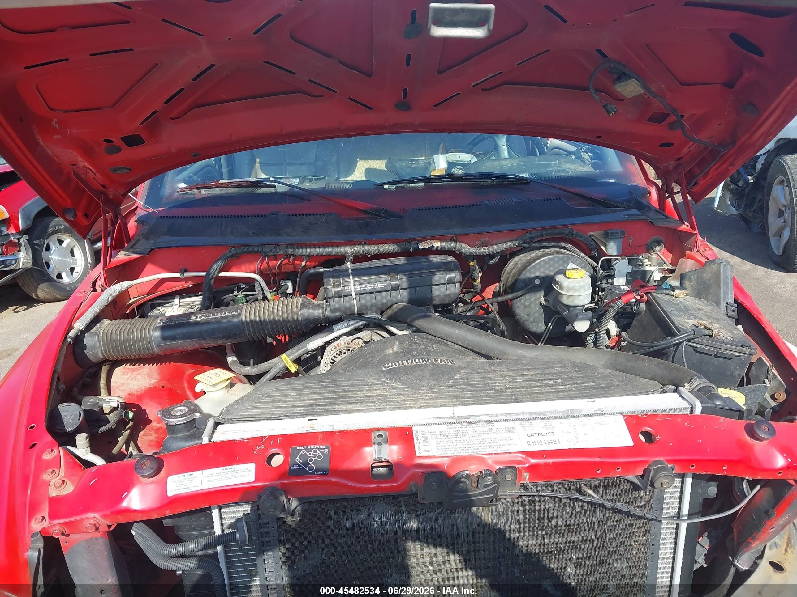 2001 Dodge Ram 1500 St/ws Red vin: 1B7HC16X61S234816