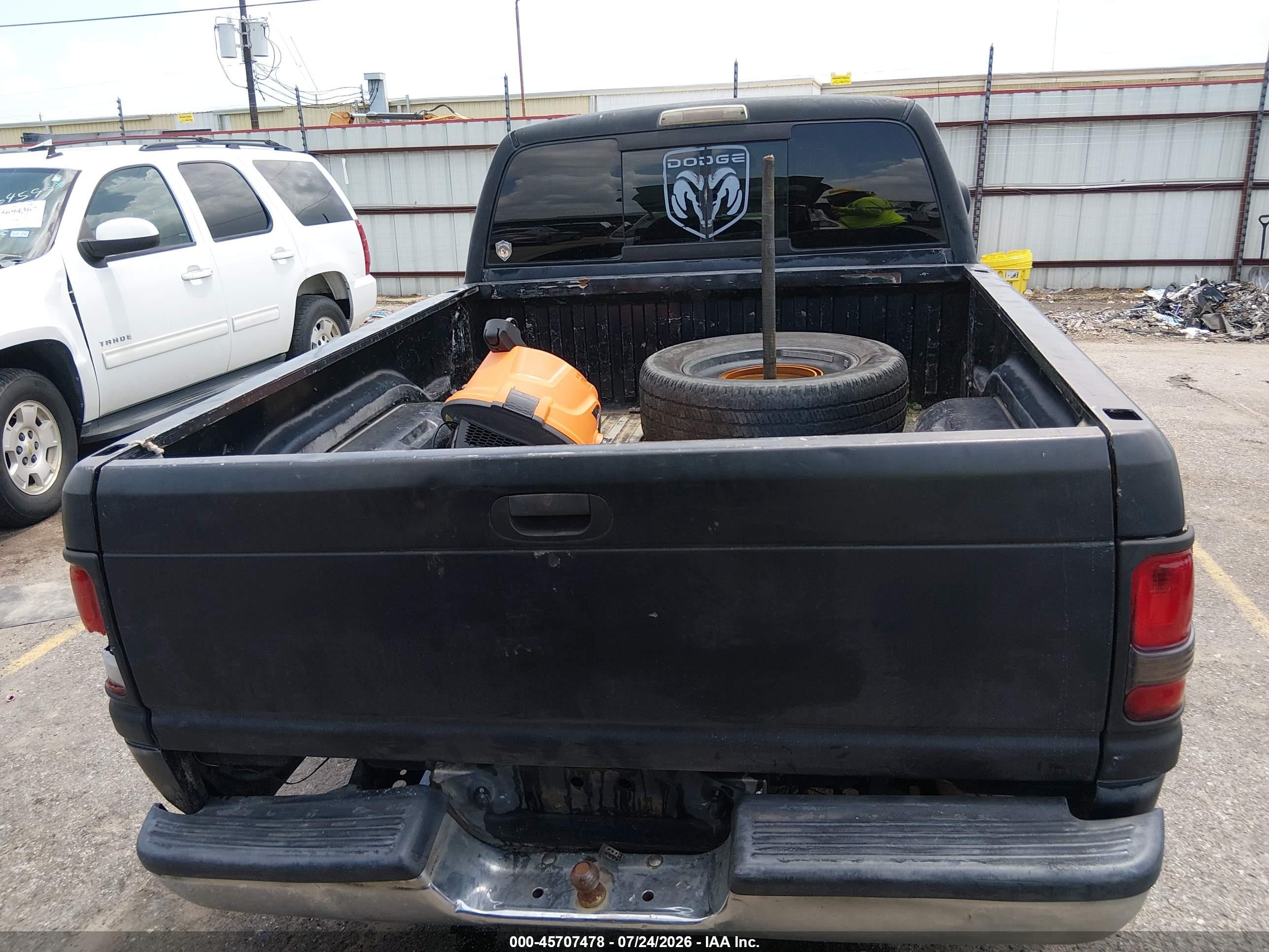 2001 Dodge Ram 1500 St/ws Black vin: 1B7HC16X81S203194