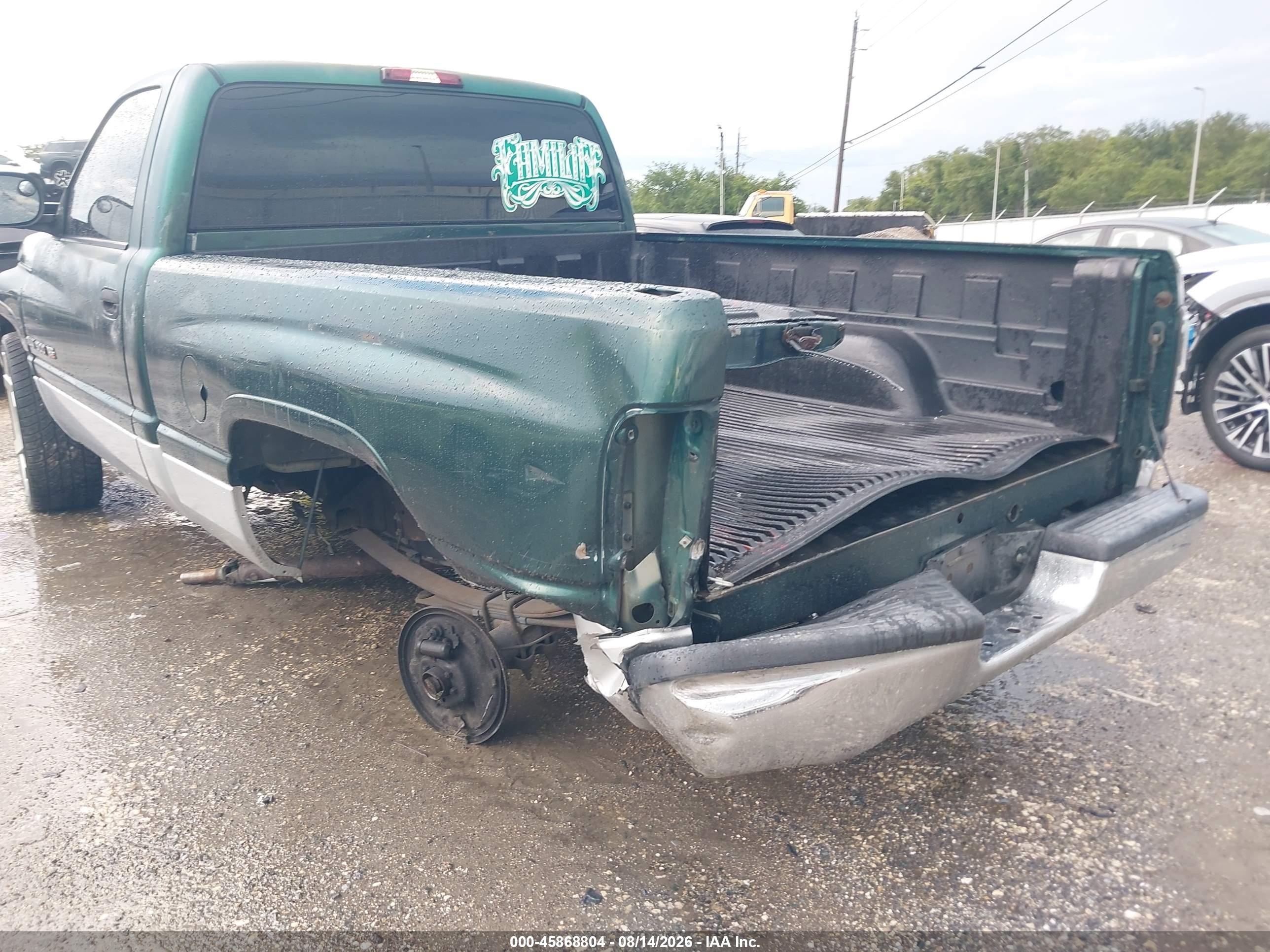 2001 Dodge Ram 1500 St/ws Зеленый vin: 1B7HC16X81S262827