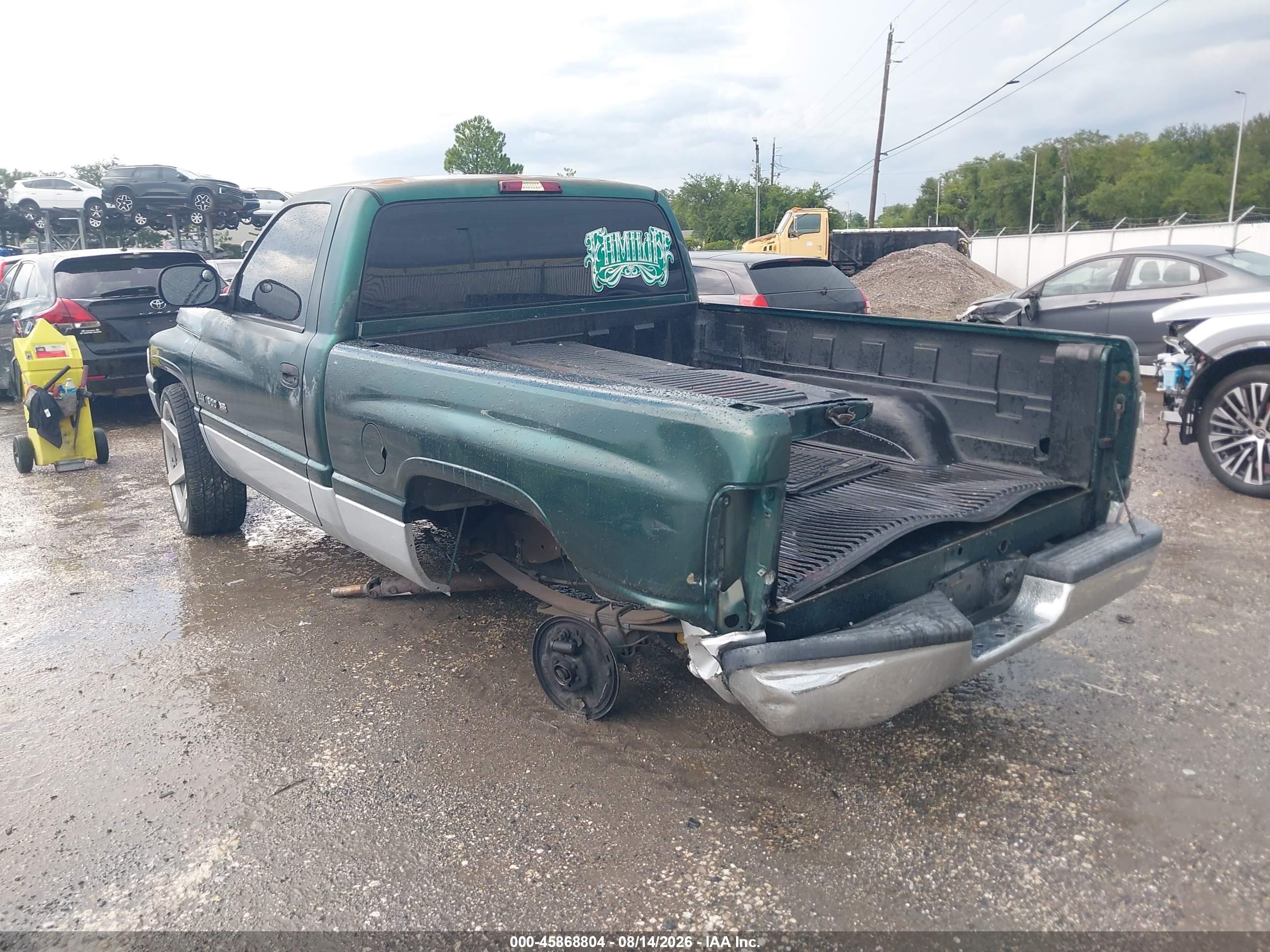 2001 Dodge Ram 1500 St/ws Зеленый vin: 1B7HC16X81S262827