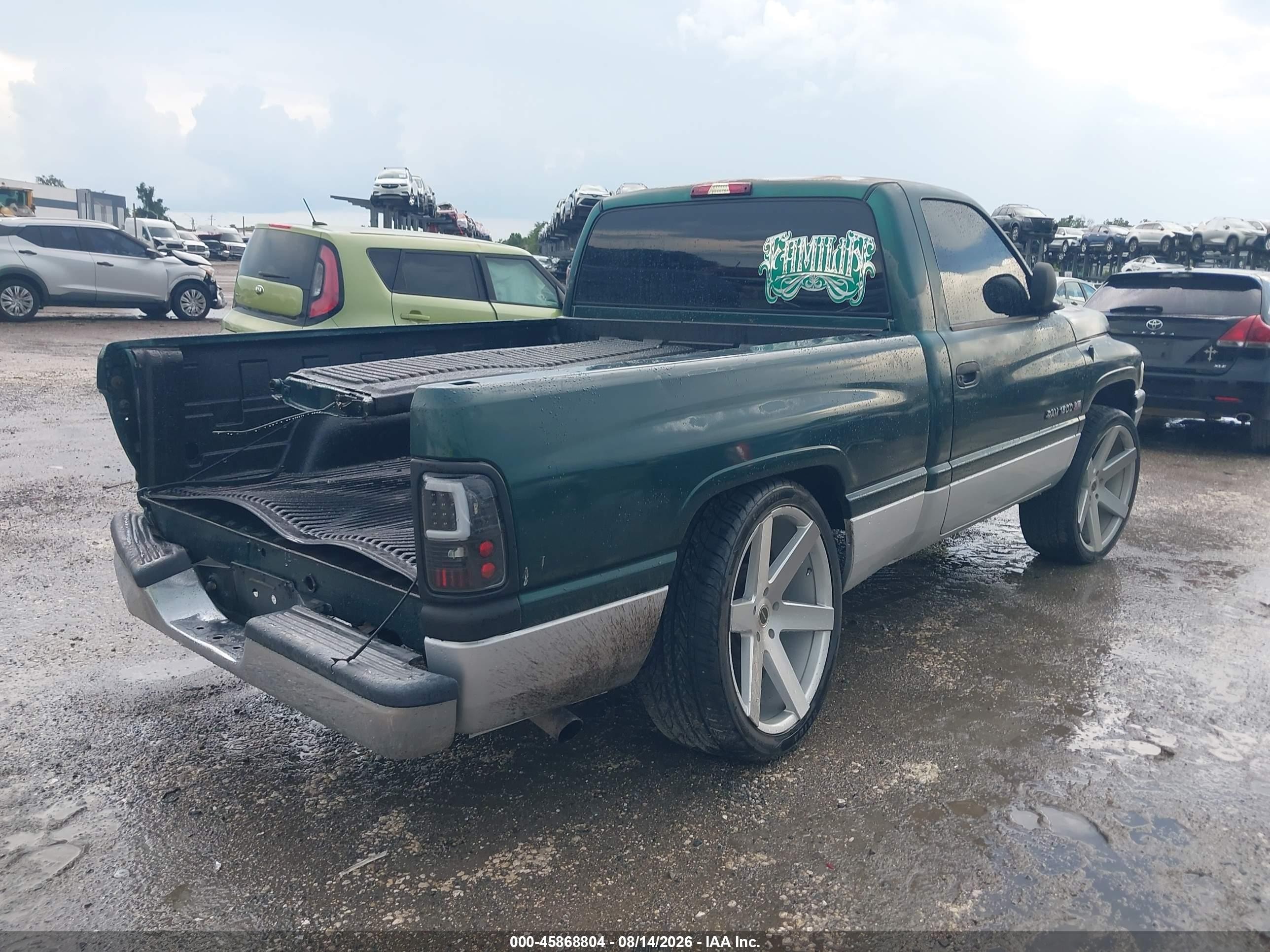 2001 Dodge Ram 1500 St/ws Зеленый vin: 1B7HC16X81S262827
