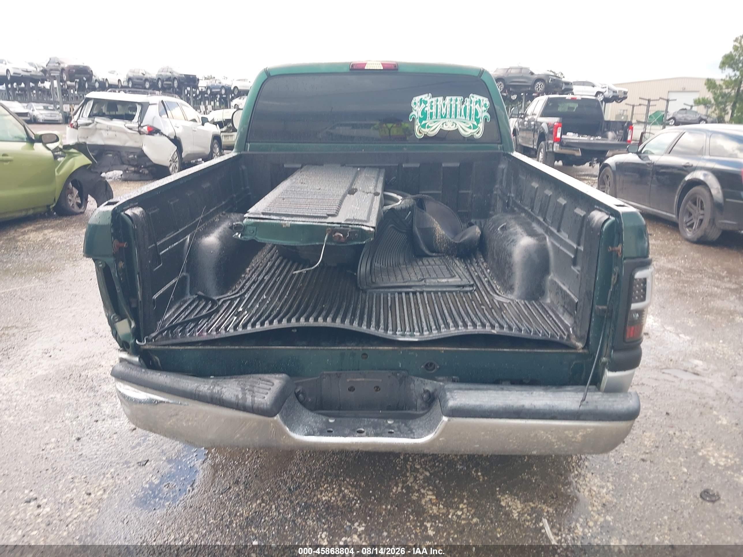 2001 Dodge Ram 1500 St/ws Зеленый vin: 1B7HC16X81S262827