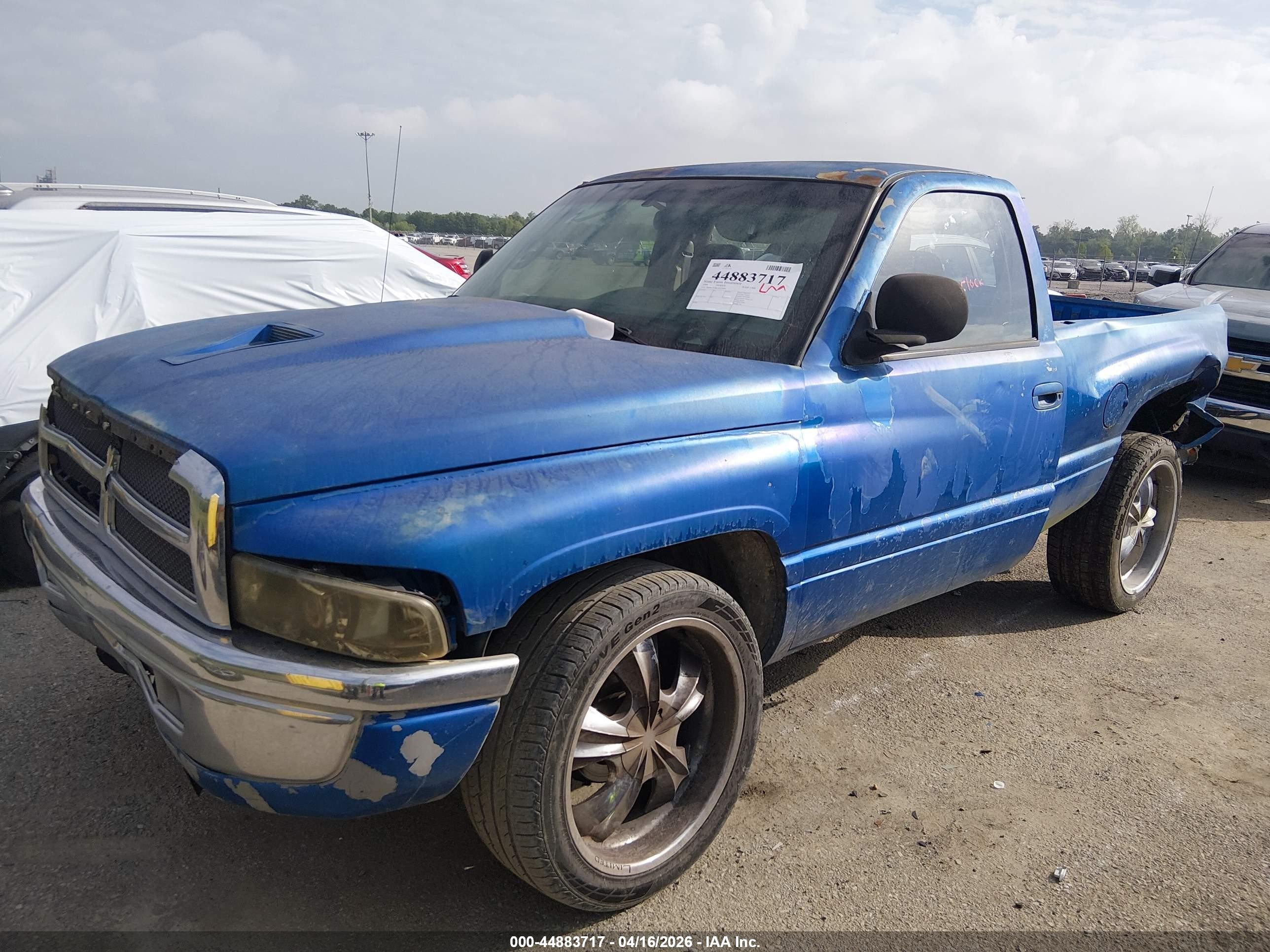 1999 Dodge Ram 1500 St/ws Blue vin: 1B7HC16X8XS143894