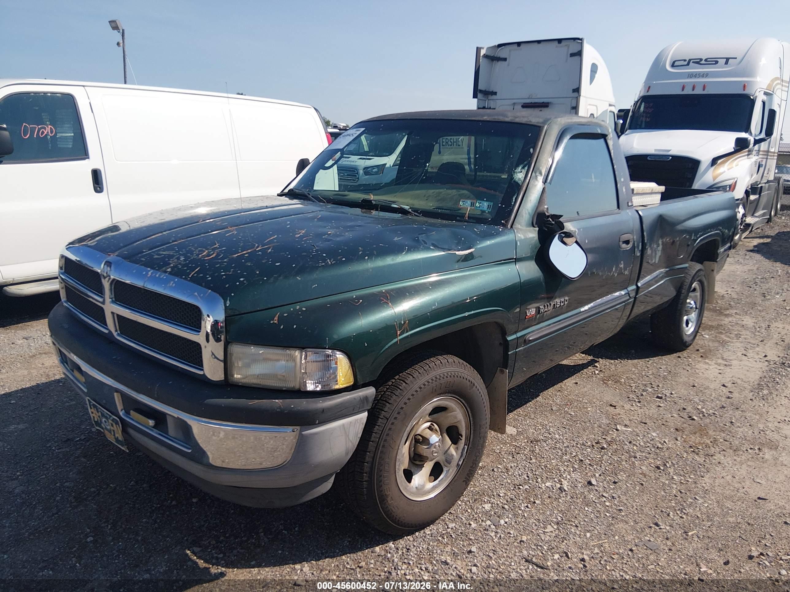 2001 Dodge Ram 1500 St Зеленый vin: 1B7HC16Y01S326349