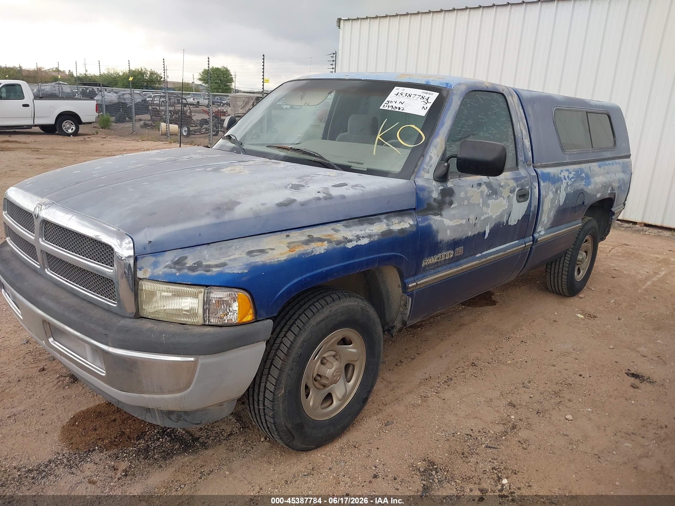 1995 Dodge Ram 1500   Синий vin: 1B7HC16Y1SS316334