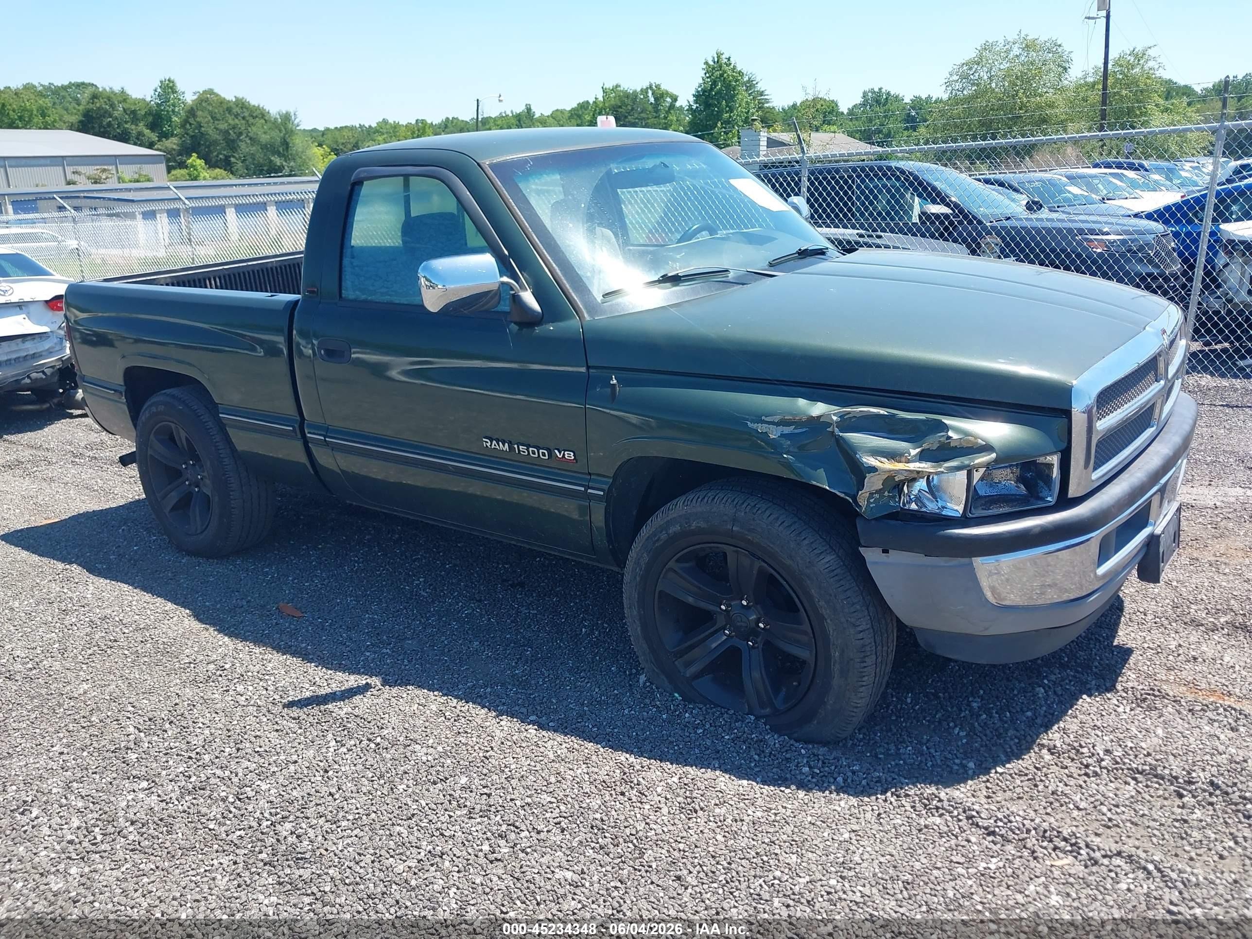 1996 Dodge Ram 1500   Зеленый vin: 1B7HC16Y1TS660442