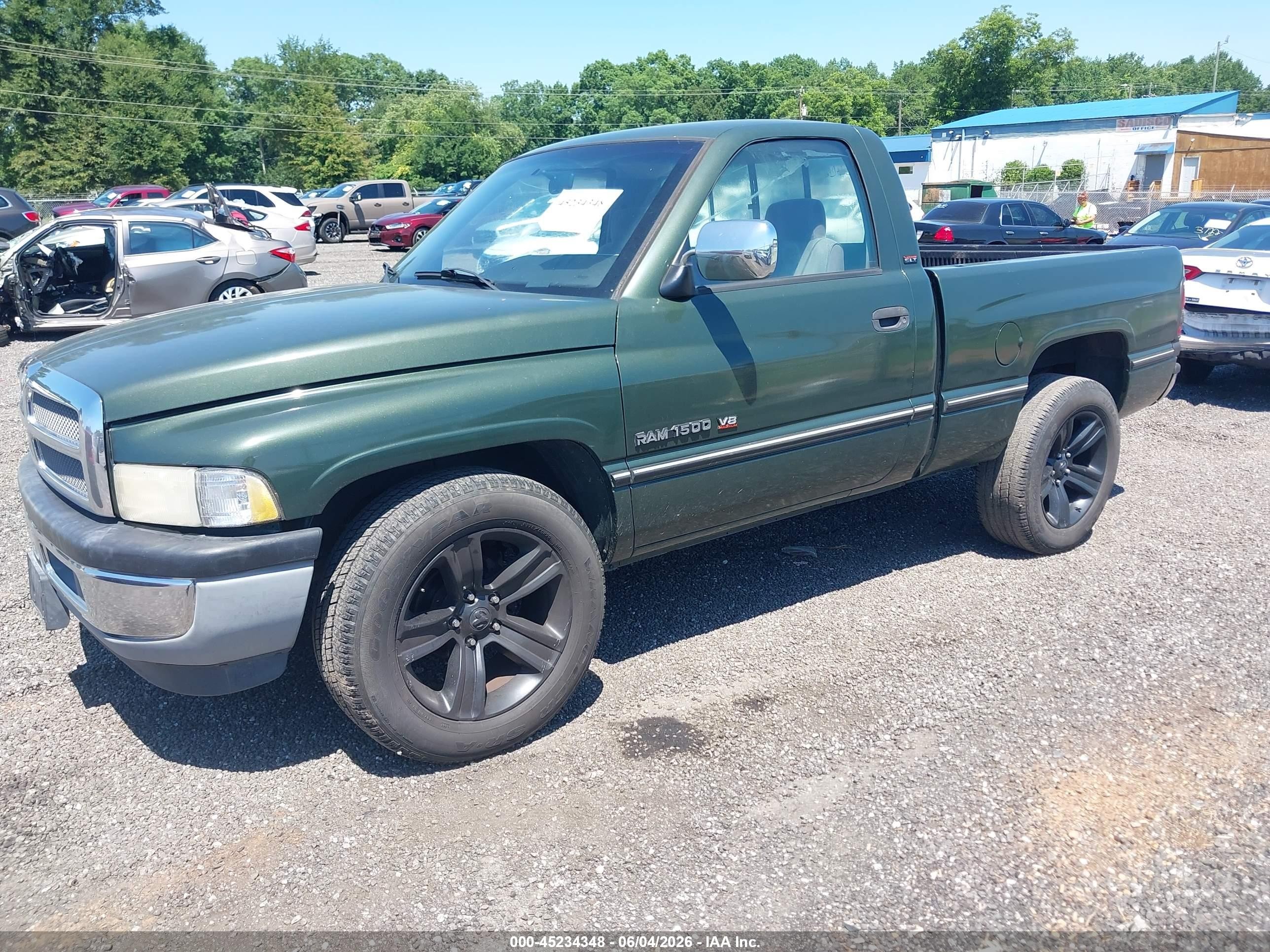 1996 Dodge Ram 1500   Зеленый vin: 1B7HC16Y1TS660442
