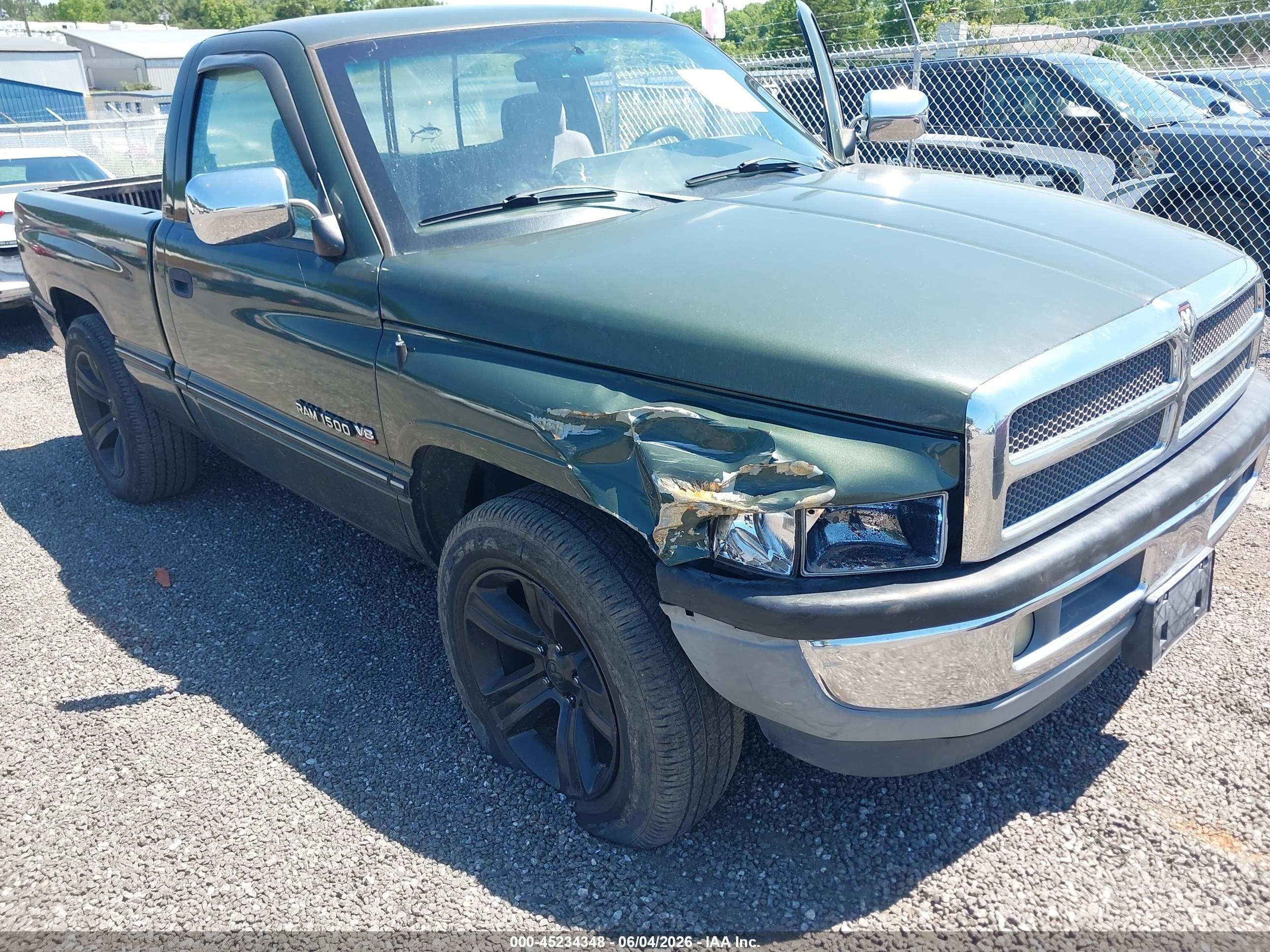 1996 Dodge Ram 1500   Зеленый vin: 1B7HC16Y1TS660442