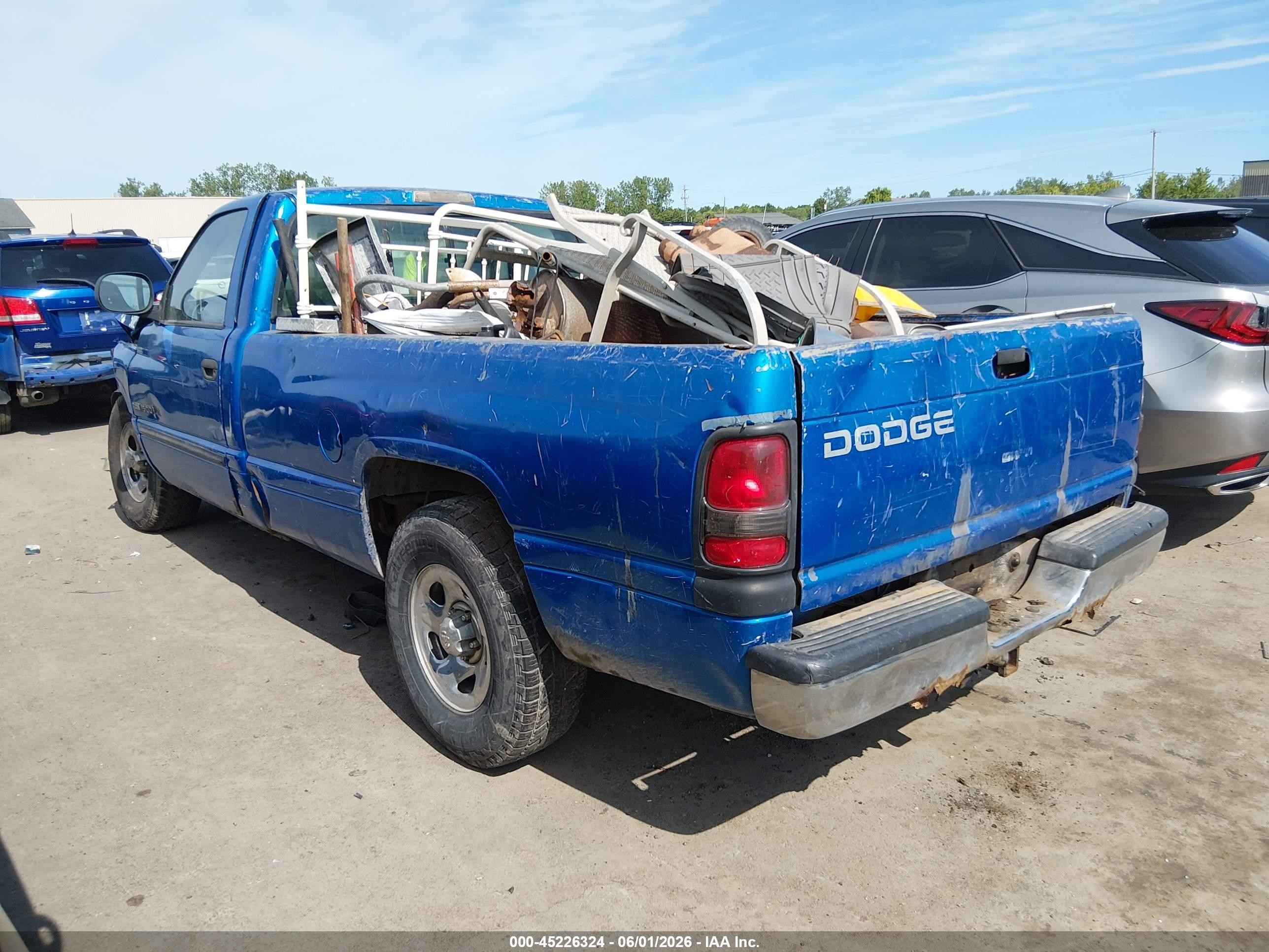 1998 Dodge Ram 1500 St Blue vin: 1B7HC16Y1WS683305