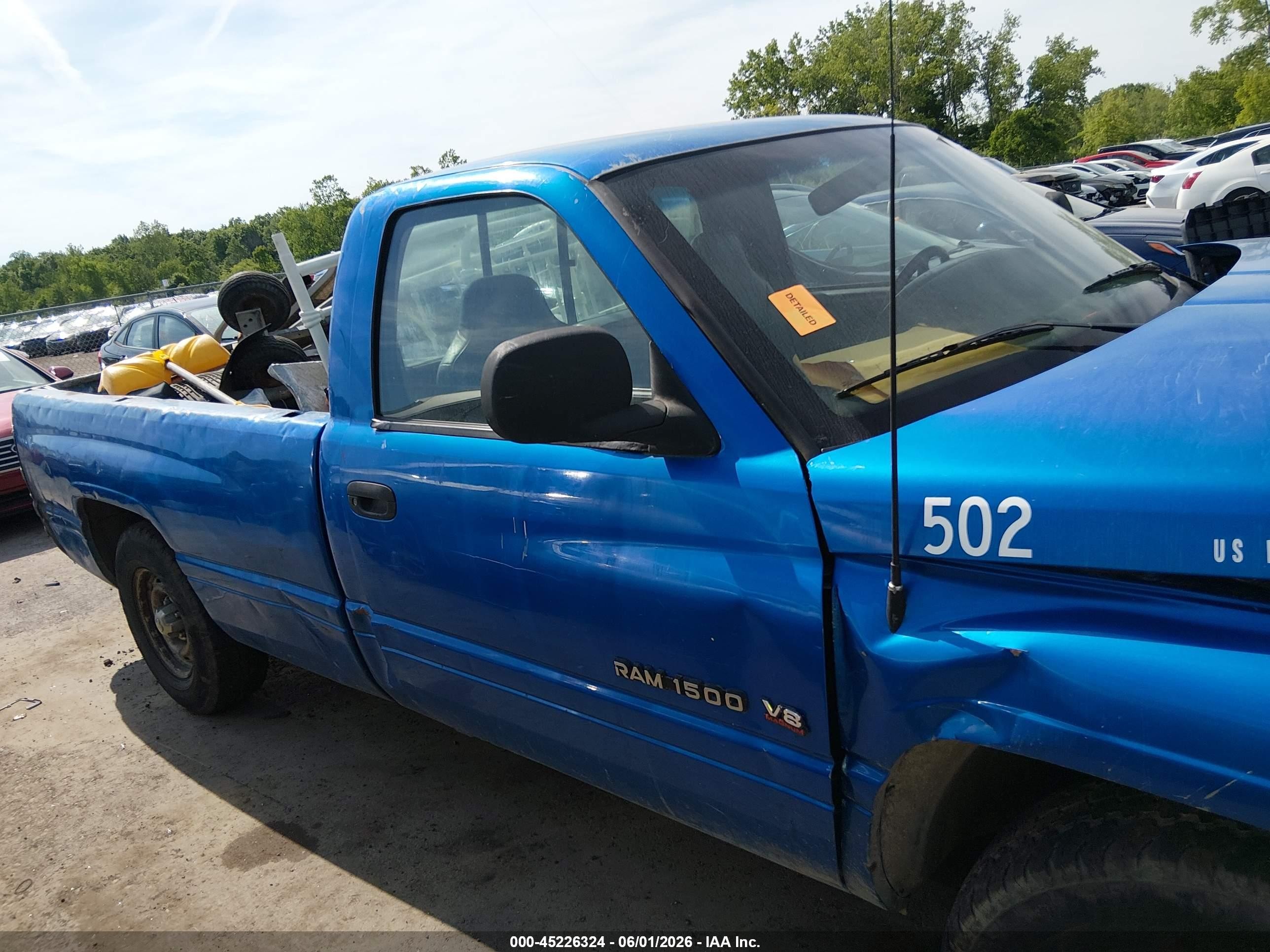 1998 Dodge Ram 1500 St Blue vin: 1B7HC16Y1WS683305