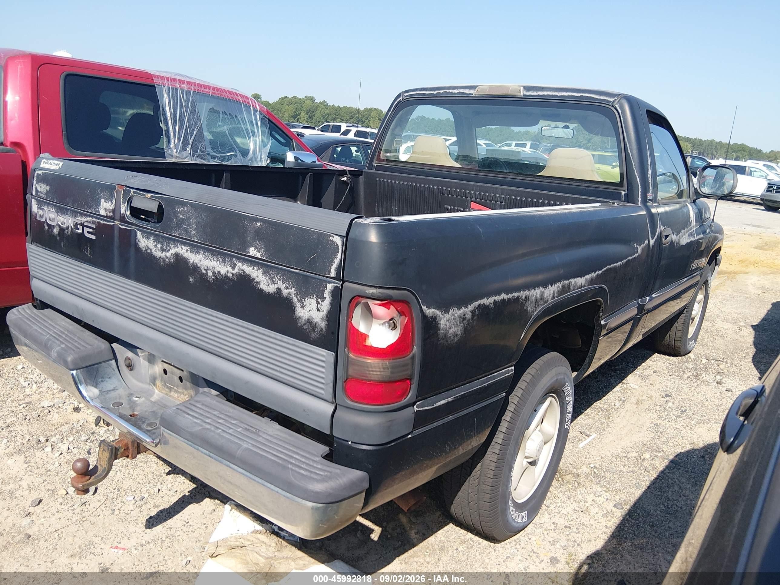 1998 Dodge Ram 1500 St Black vin: 1B7HC16Y1WS707800