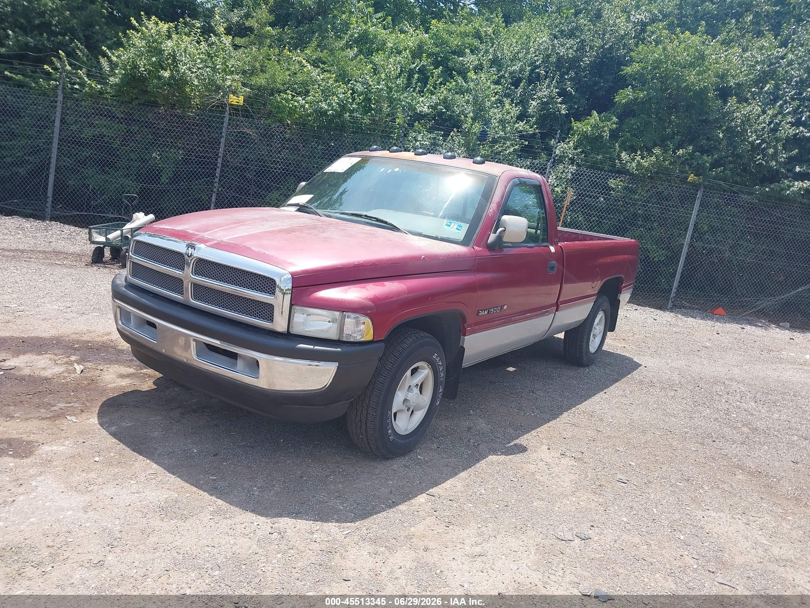 1996 Dodge Ram 1500   Maroon vin: 1B7HC16Y2TJ128123