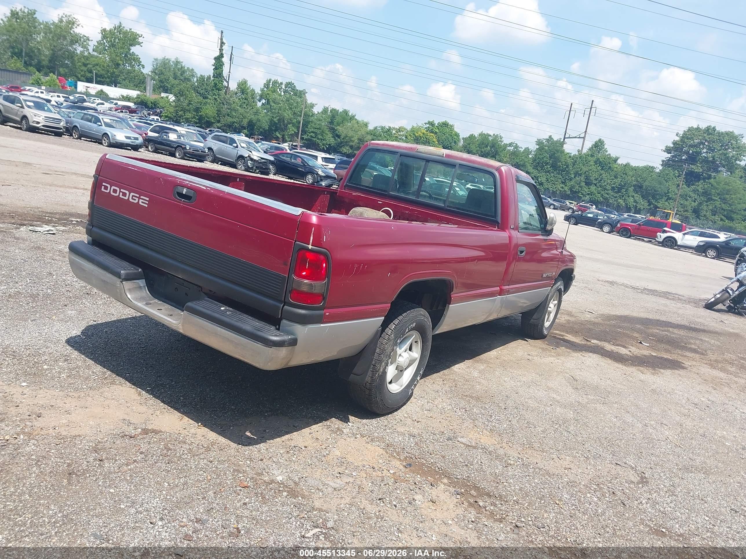 1996 Dodge Ram 1500   Maroon vin: 1B7HC16Y2TJ128123