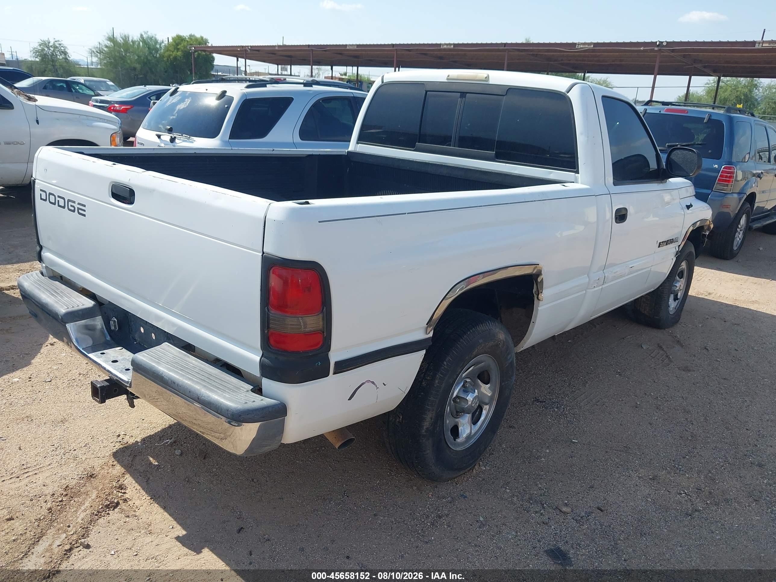 1999 Dodge Ram 1500 St White vin: 1B7HC16Y6XS126052
