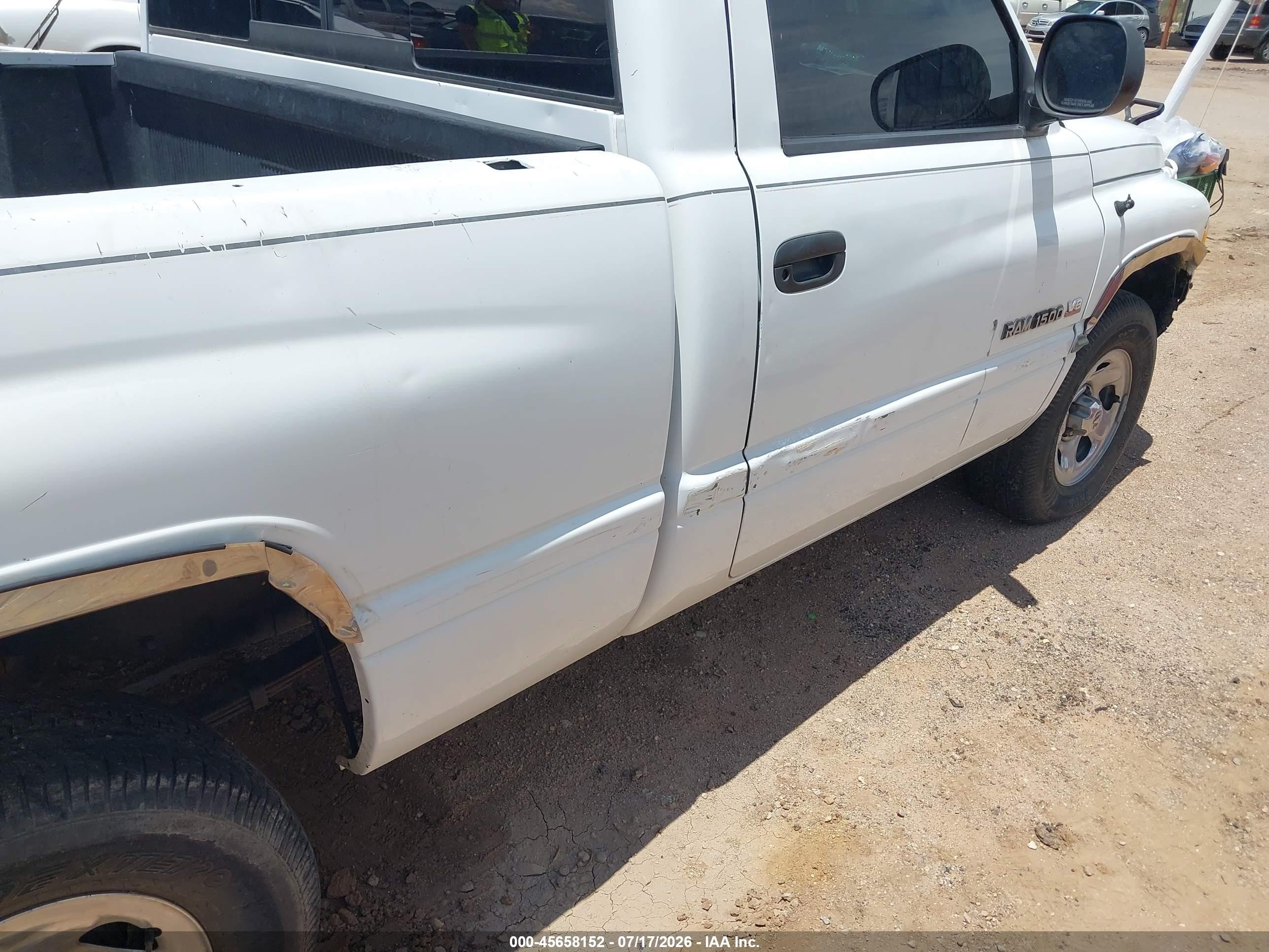 1999 Dodge Ram 1500 St White vin: 1B7HC16Y6XS126052