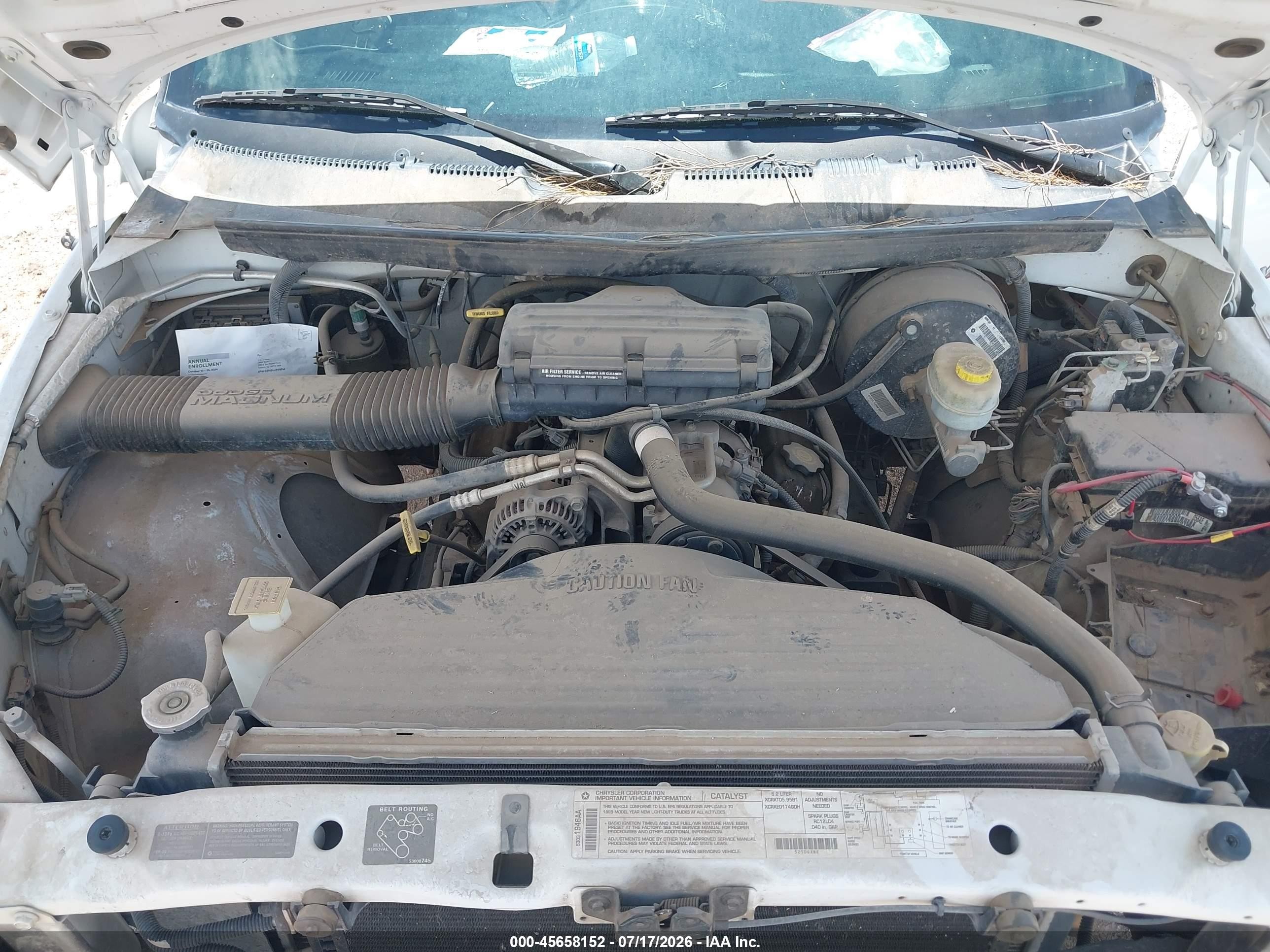 1999 Dodge Ram 1500 St White vin: 1B7HC16Y6XS126052