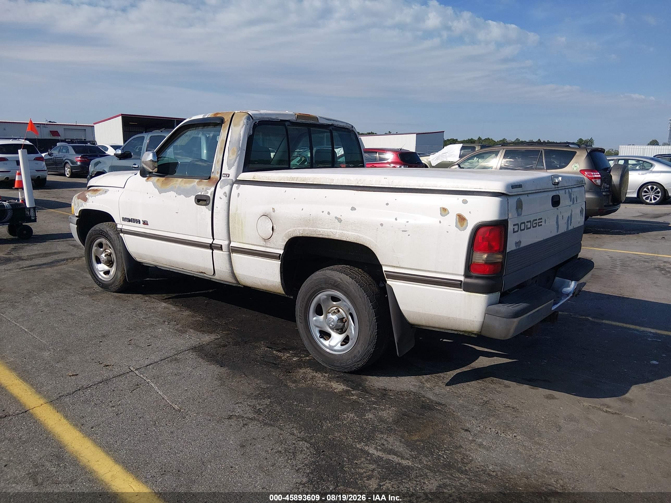 1996 Dodge Ram 1500 White vin: 1B7HC16Y7TJ125508