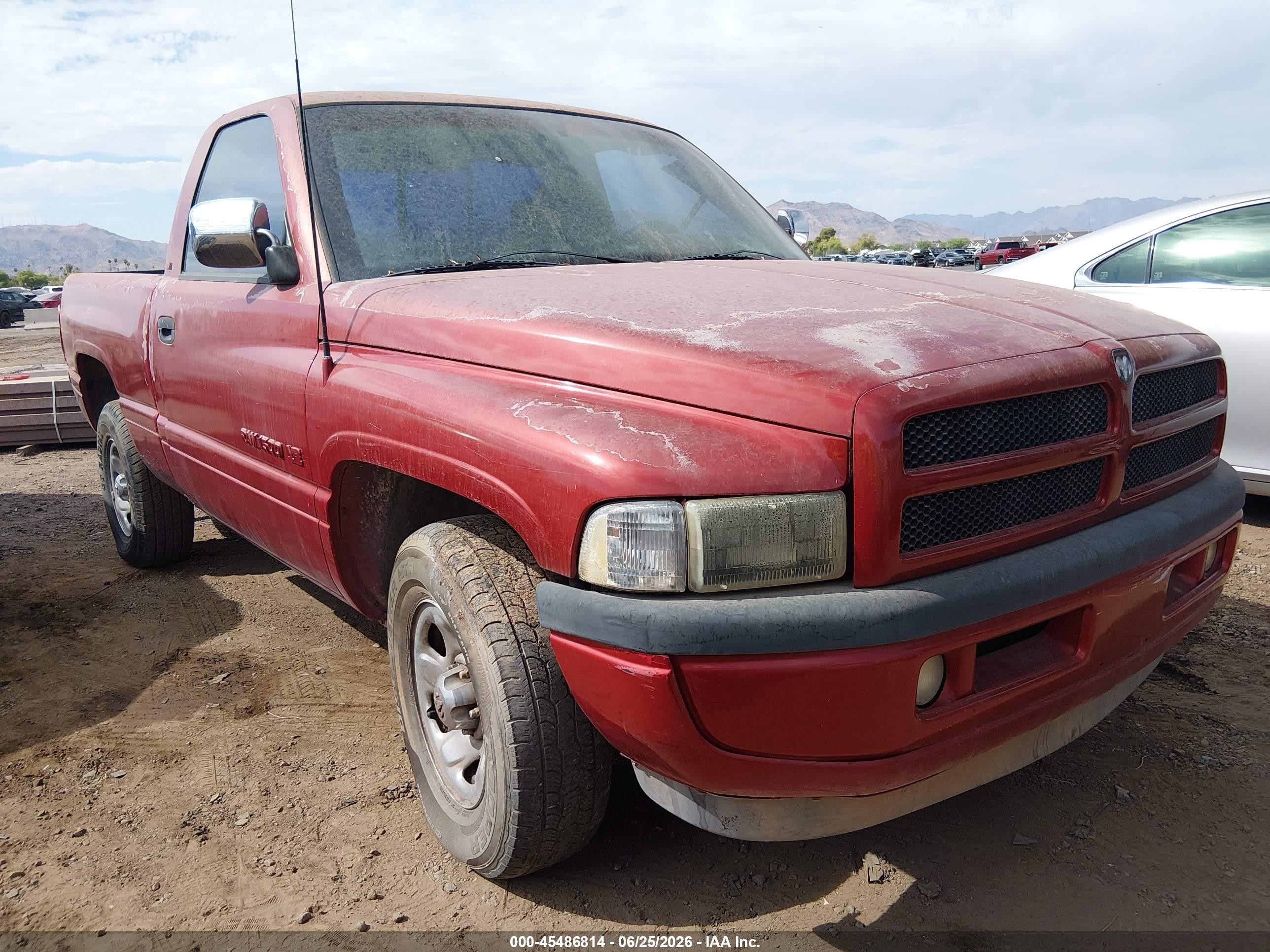 1995 Dodge Ram 1500   Красный vin: 1B7HC16Y8SS334586