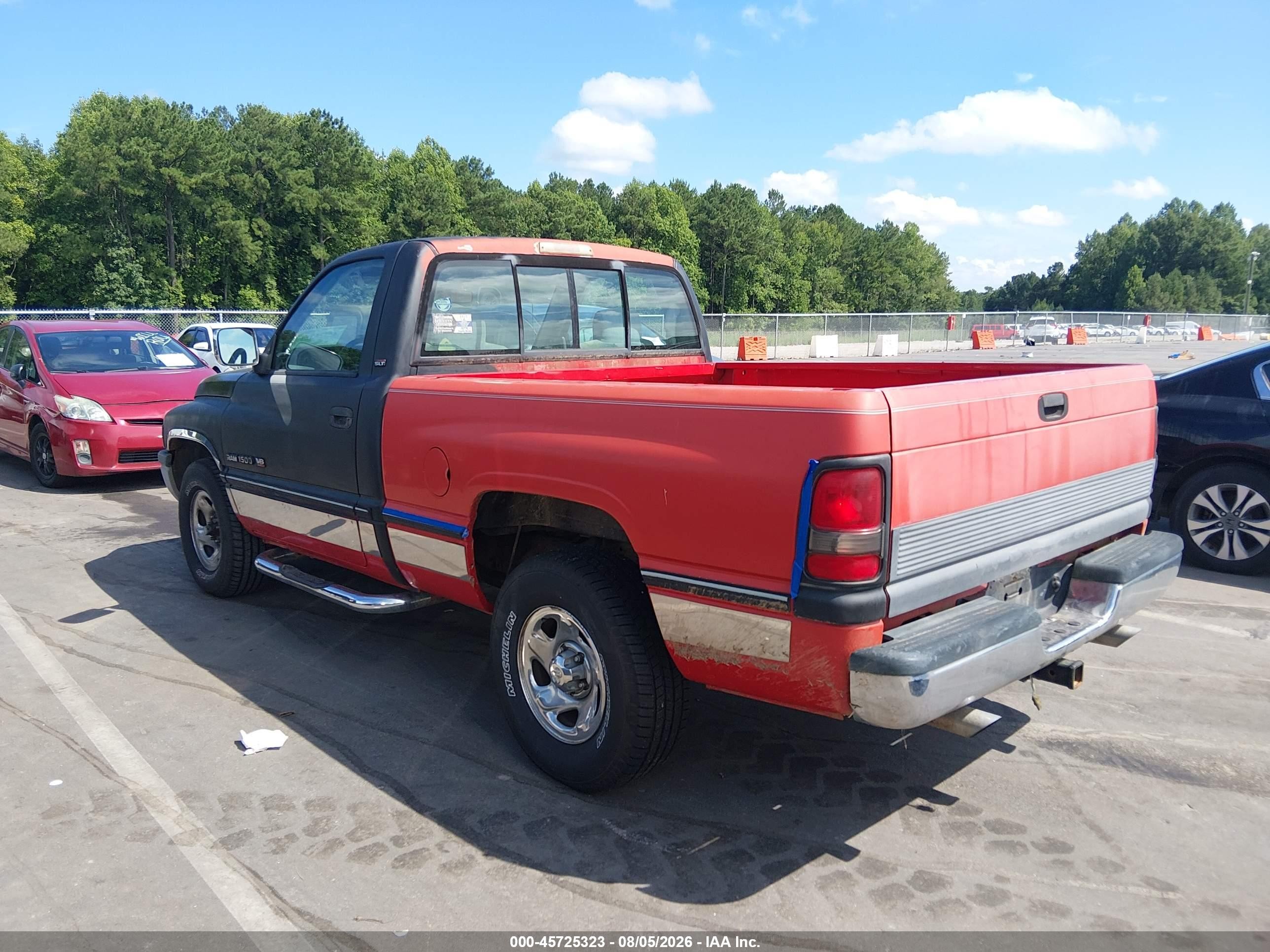 1996 Dodge Ram 1500 Red vin: 1B7HC16Y9TS526682