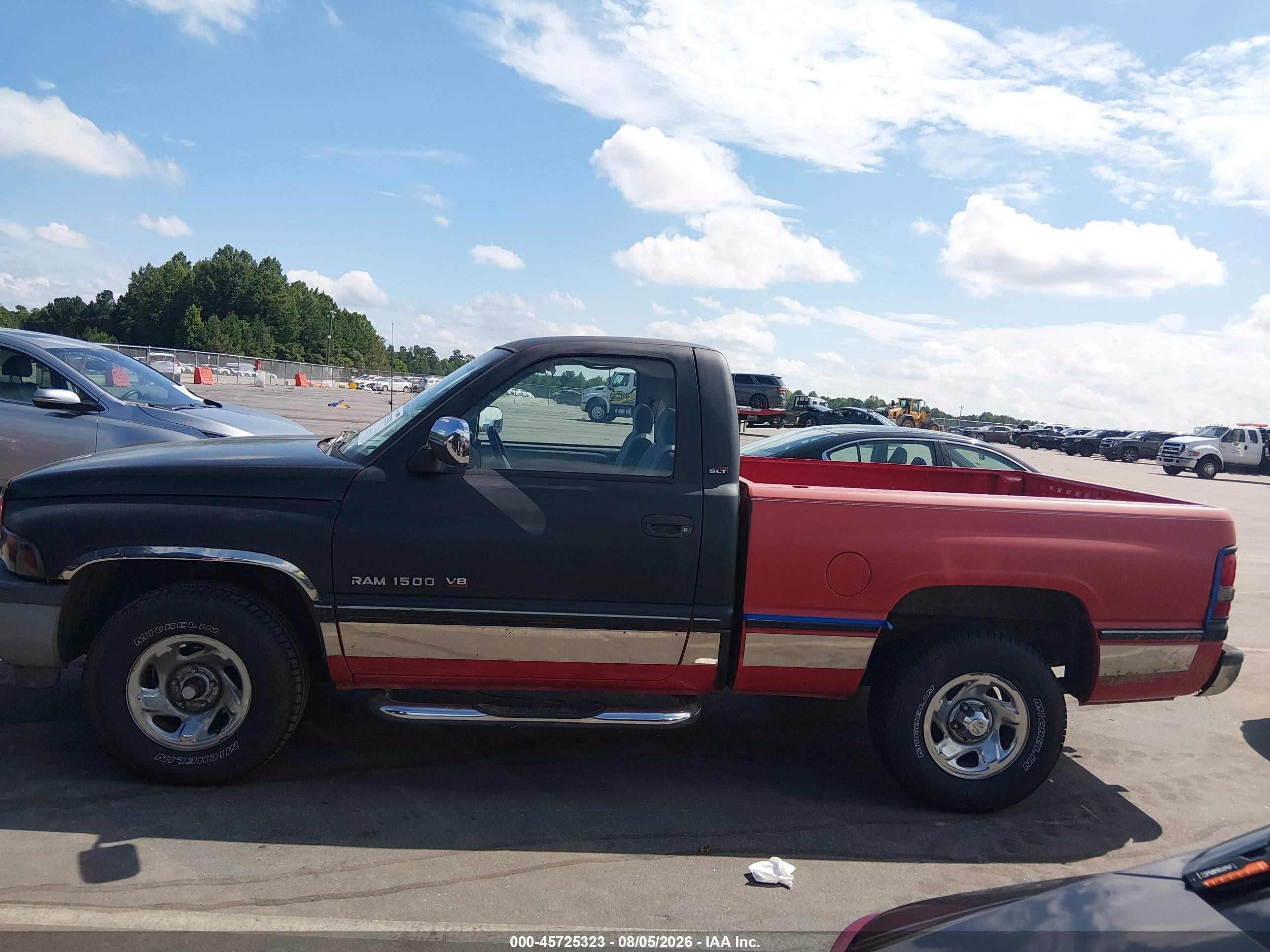 1996 Dodge Ram 1500 Red vin: 1B7HC16Y9TS526682