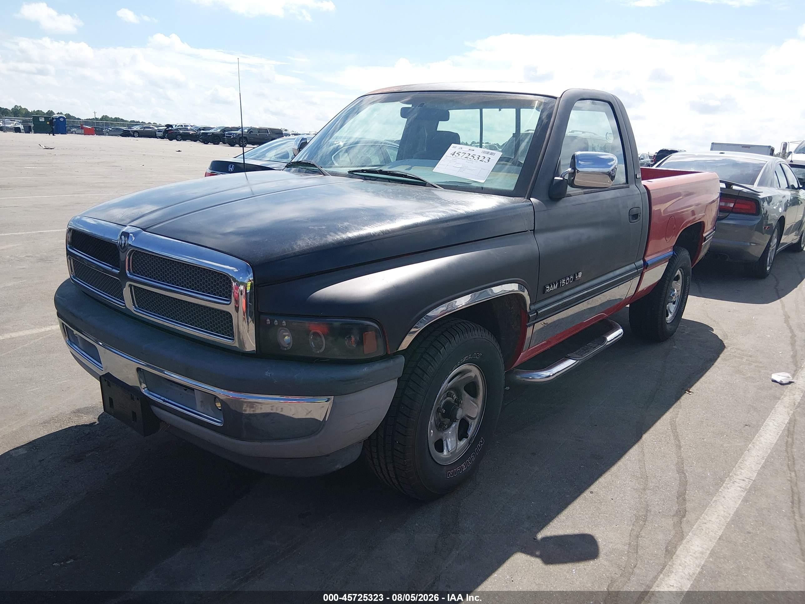 1996 Dodge Ram 1500 Red vin: 1B7HC16Y9TS526682