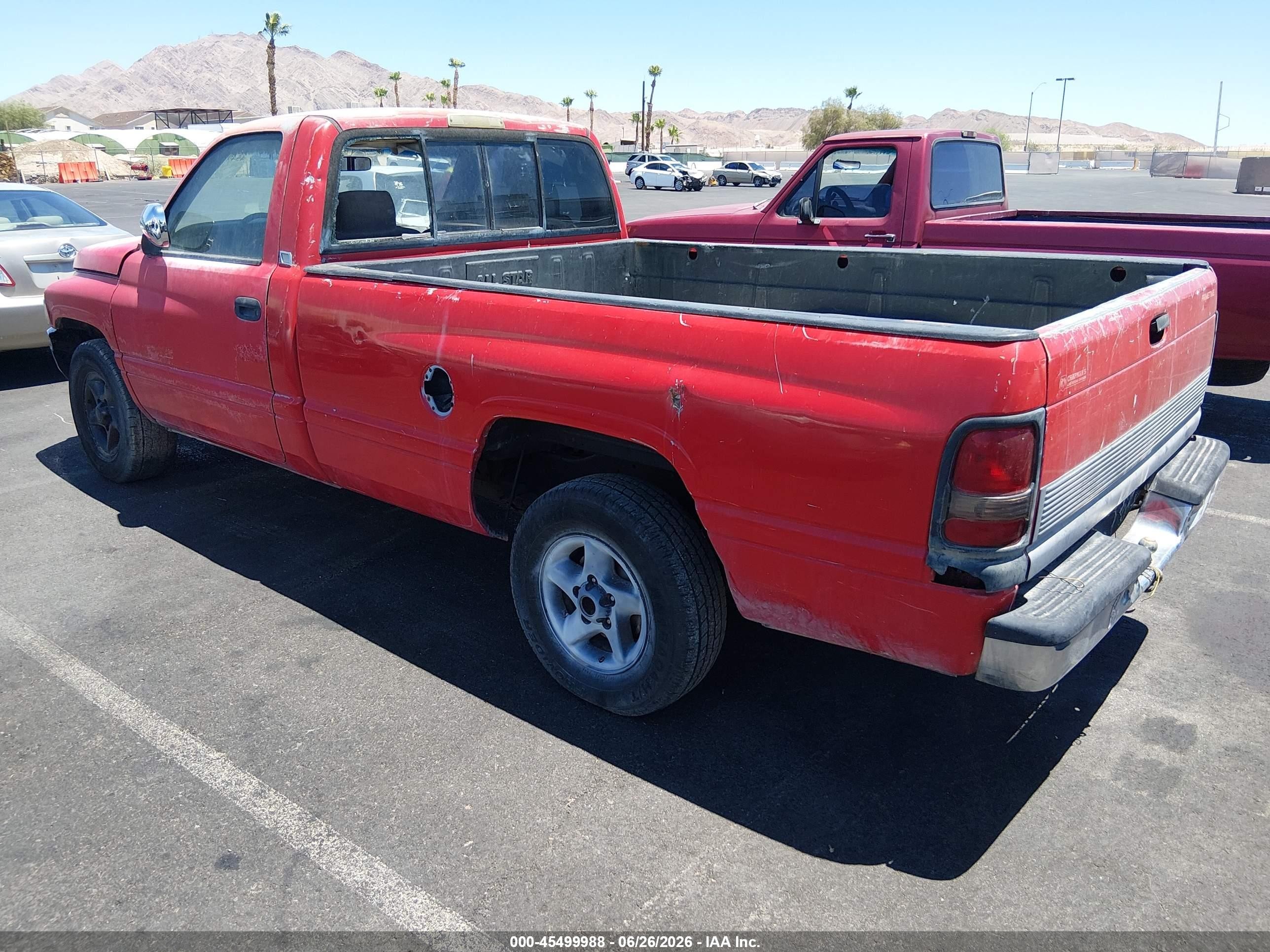 1996 Dodge Ram 1500   Red vin: 1B7HC16Z0TJ121972