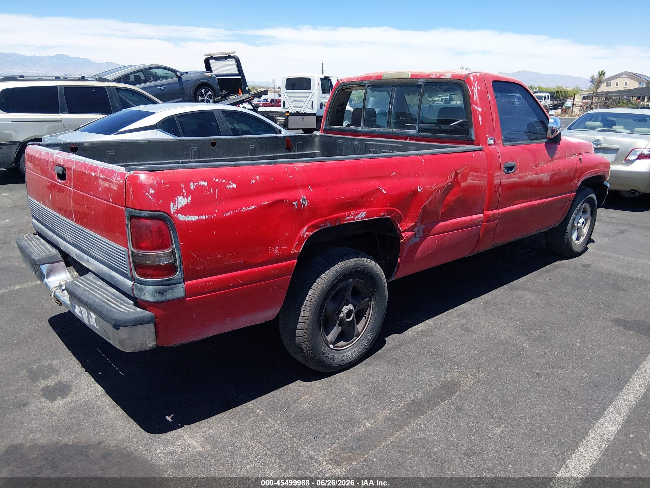 1996 Dodge Ram 1500   Red vin: 1B7HC16Z0TJ121972