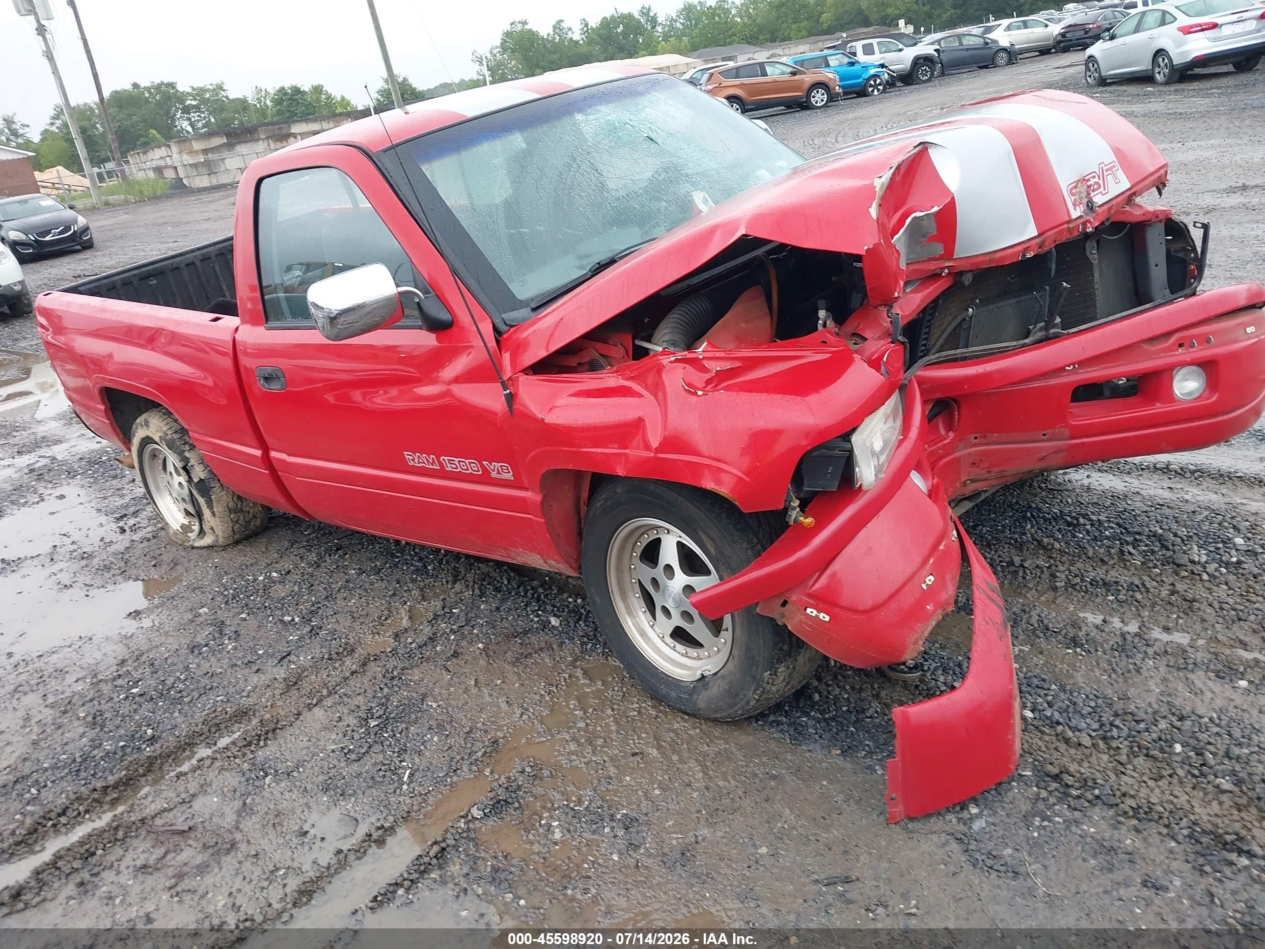 1997 Dodge Ram 1500 Lt Red vin: 1B7HC16Z0VS284411