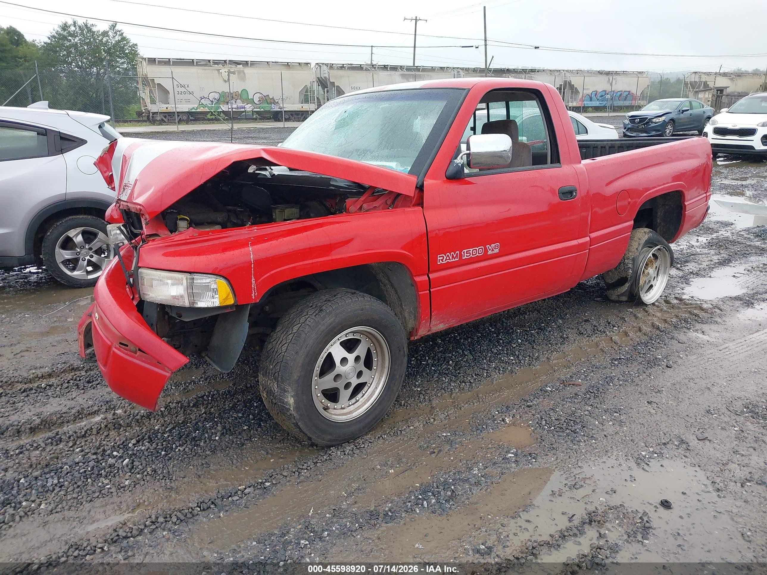 1997 Dodge Ram 1500 Lt Red vin: 1B7HC16Z0VS284411