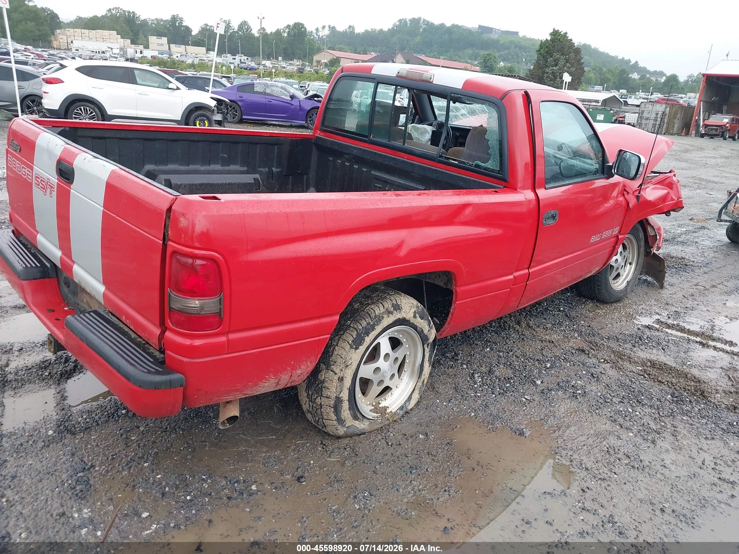 1997 Dodge Ram 1500 Lt Red vin: 1B7HC16Z0VS284411