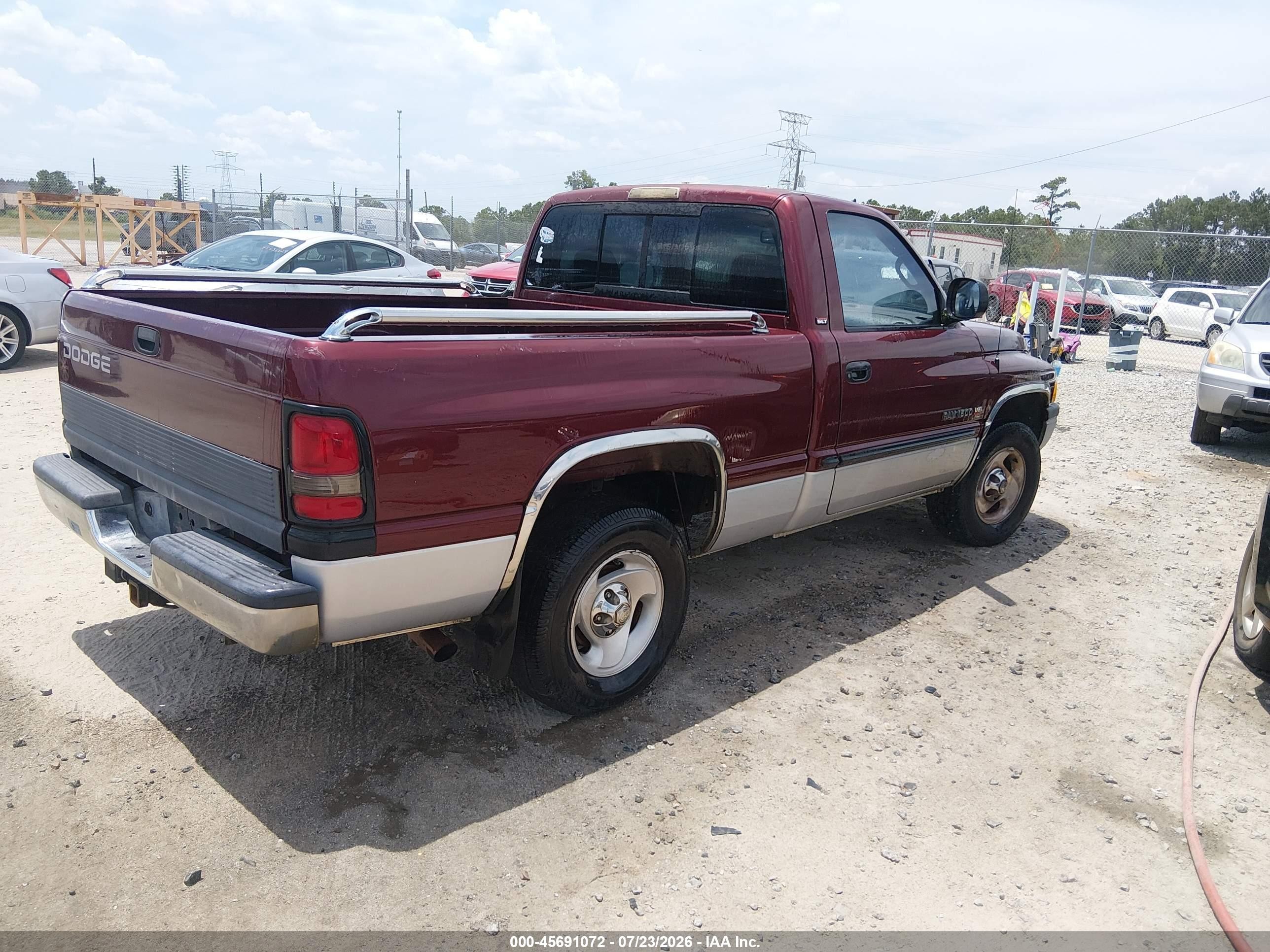 2000 Dodge Ram 1500 St Burgundy vin: 1B7HC16ZXYS579293