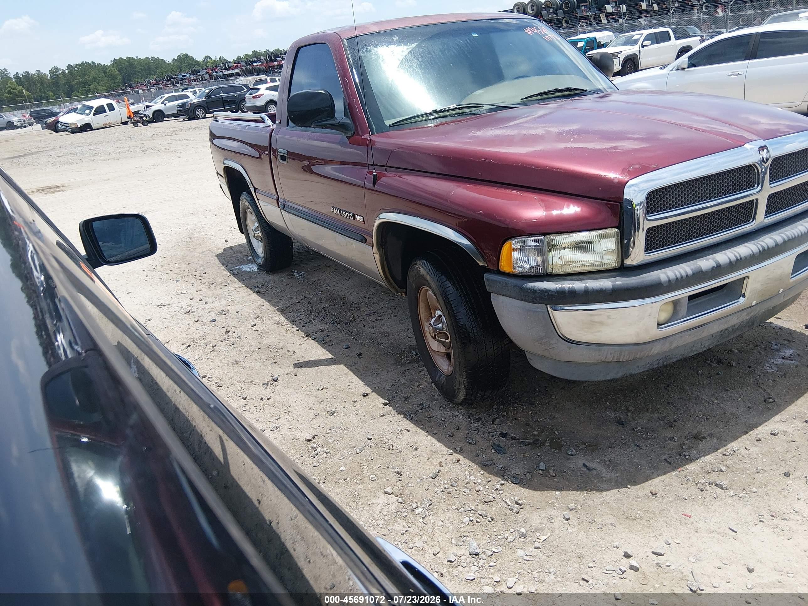 2000 Dodge Ram 1500 St Burgundy vin: 1B7HC16ZXYS579293