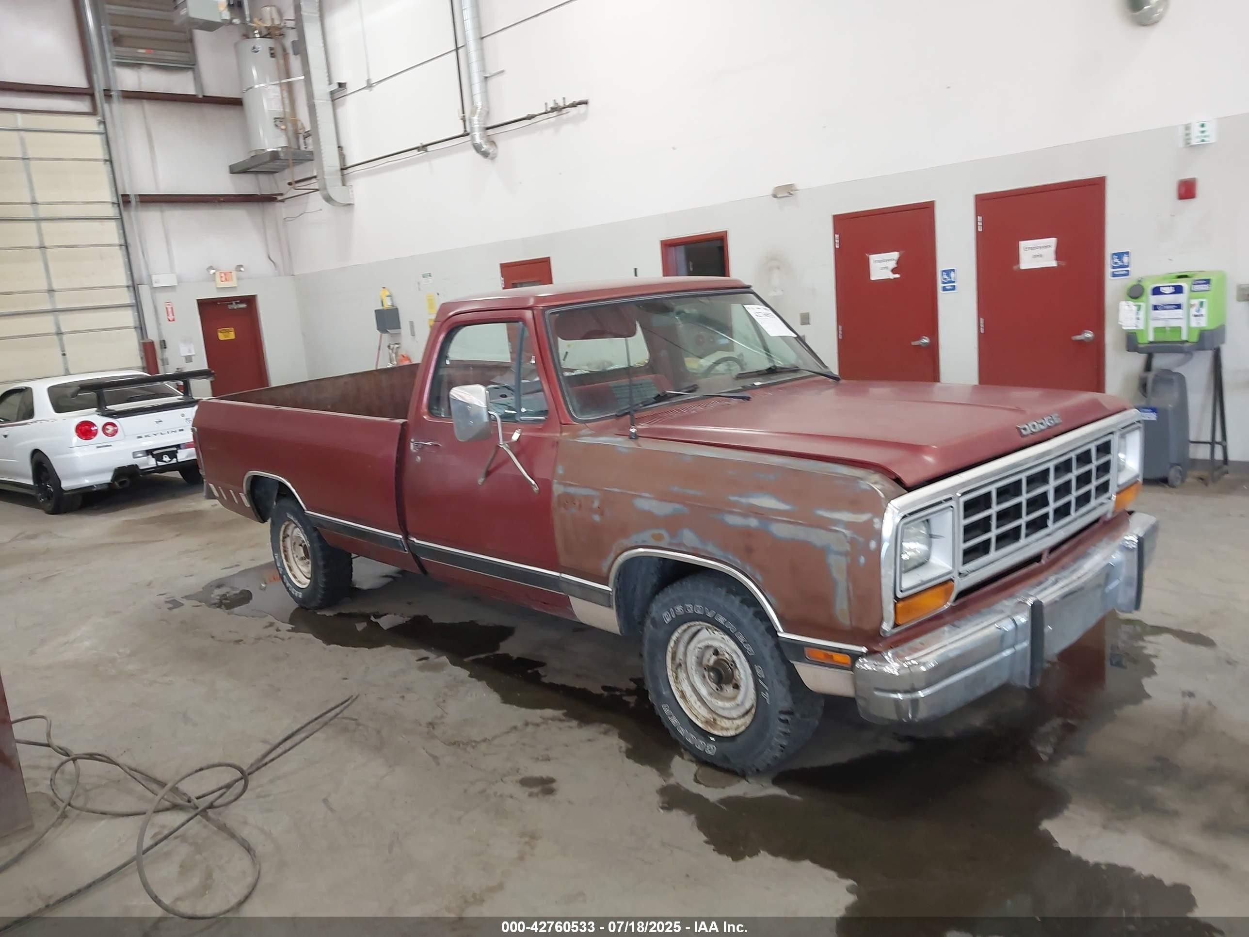 1986 Dodge D-series D150 Maroon vin: 1B7HD14T6GS082610
