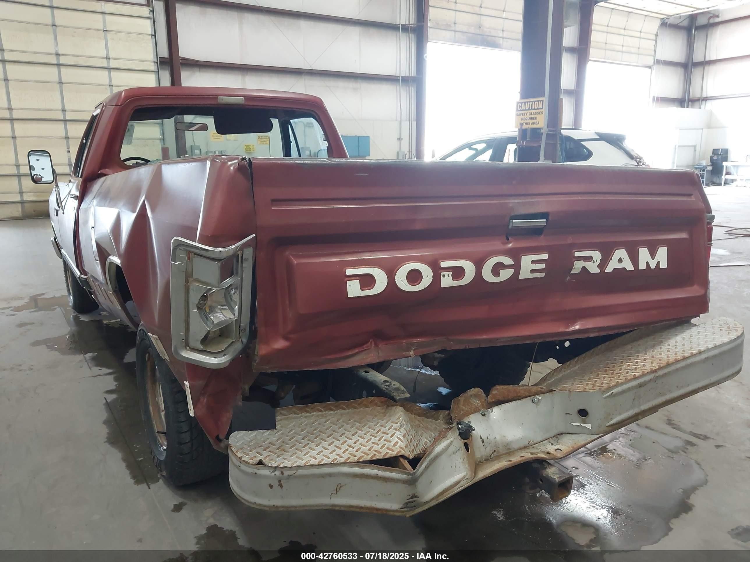 1986 Dodge D-series D150 Maroon vin: 1B7HD14T6GS082610