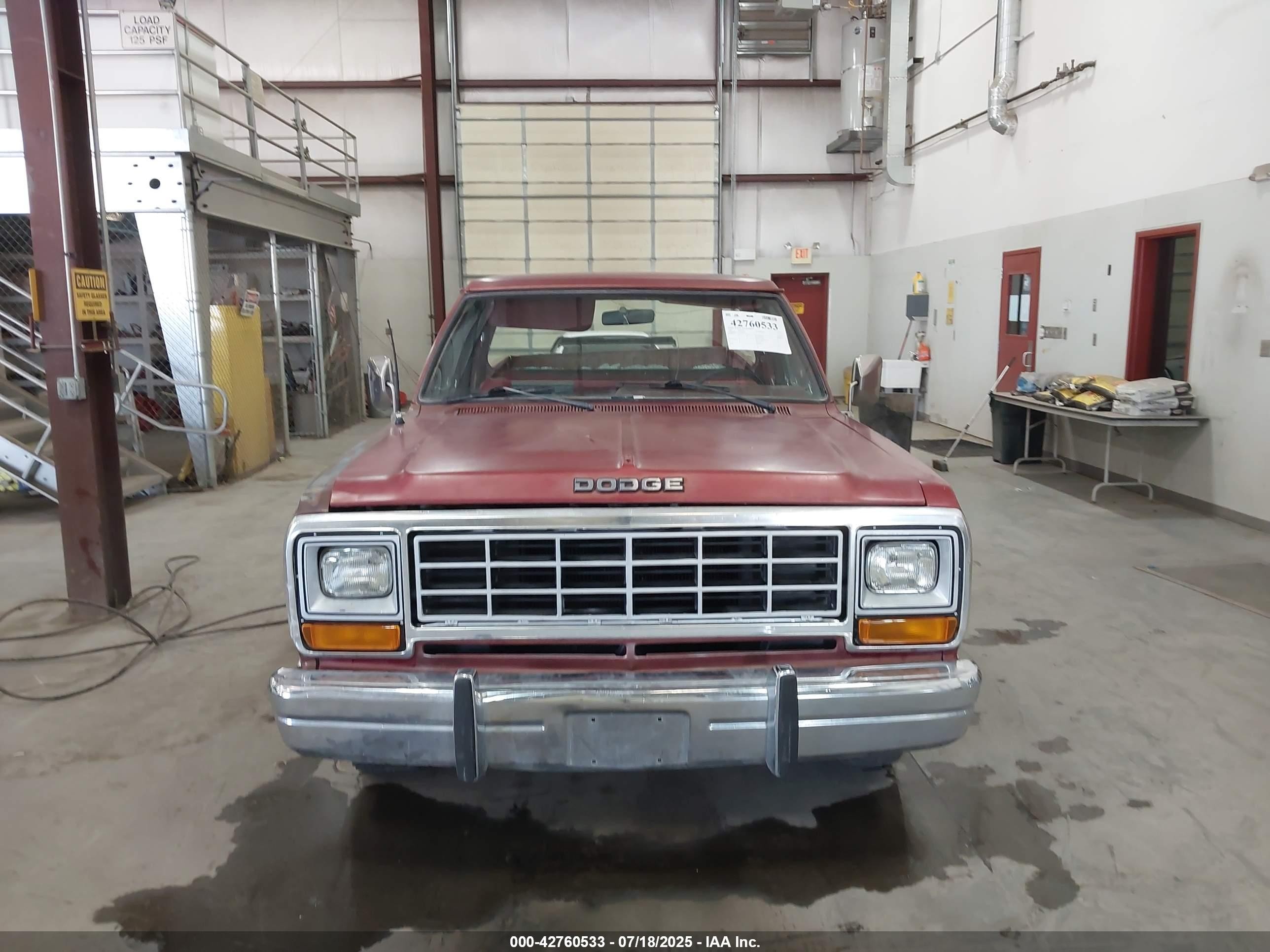 1986 Dodge D-series D150 Maroon vin: 1B7HD14T6GS082610