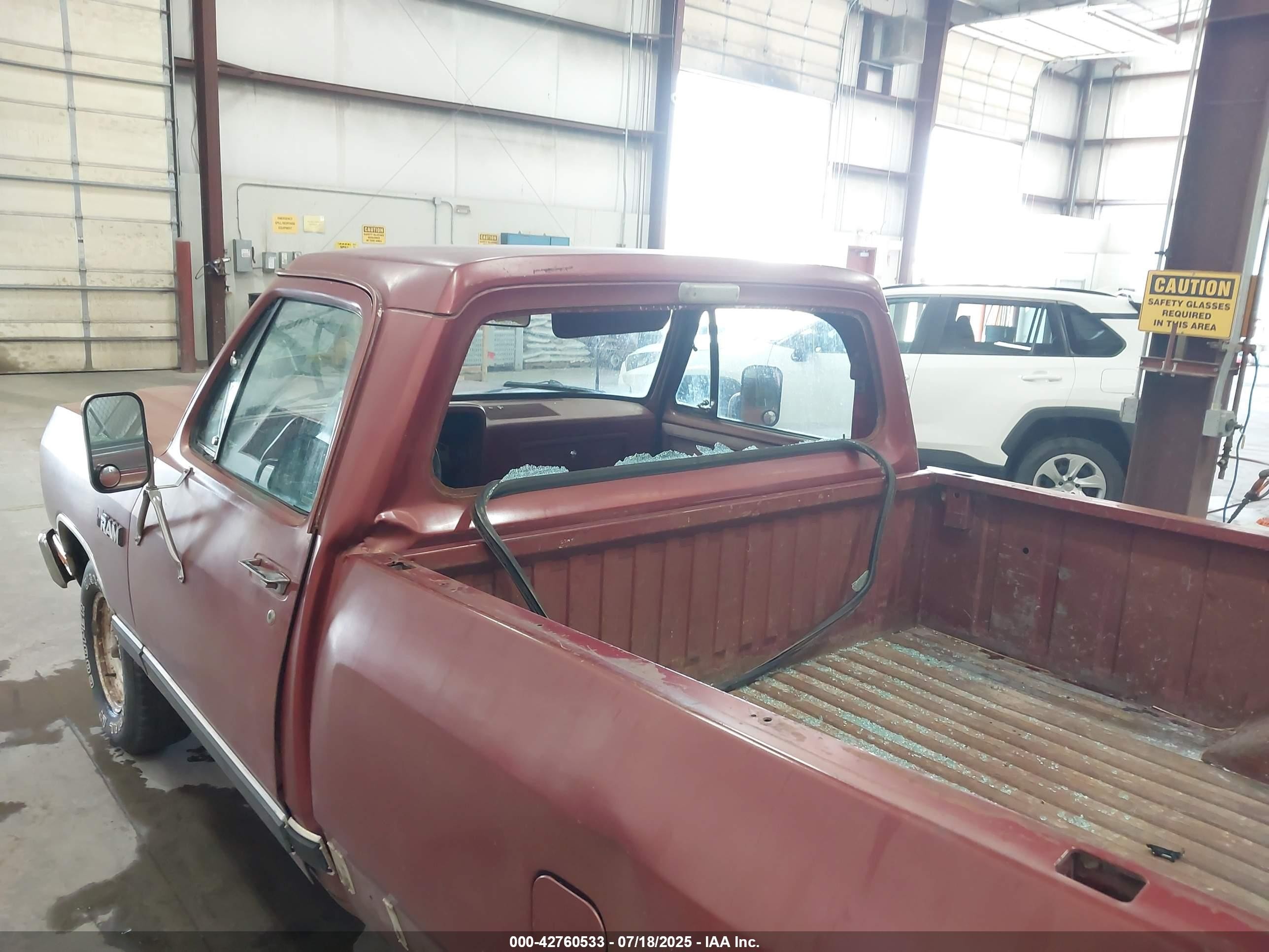 1986 Dodge D-series D150 Maroon vin: 1B7HD14T6GS082610