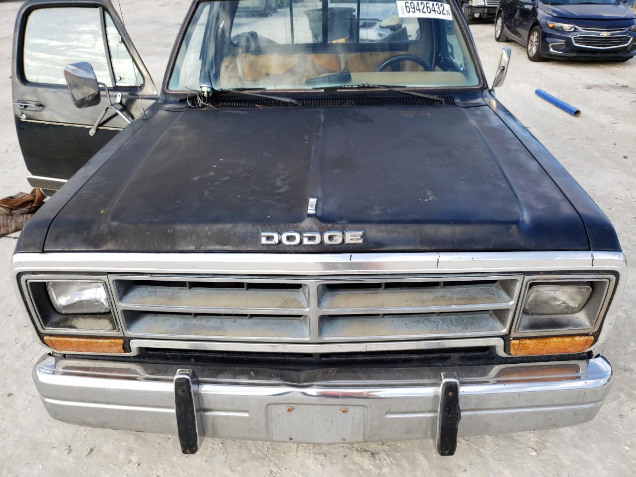 1986 Dodge D-series D150 Black vin: 1B7HD14TXGS016934