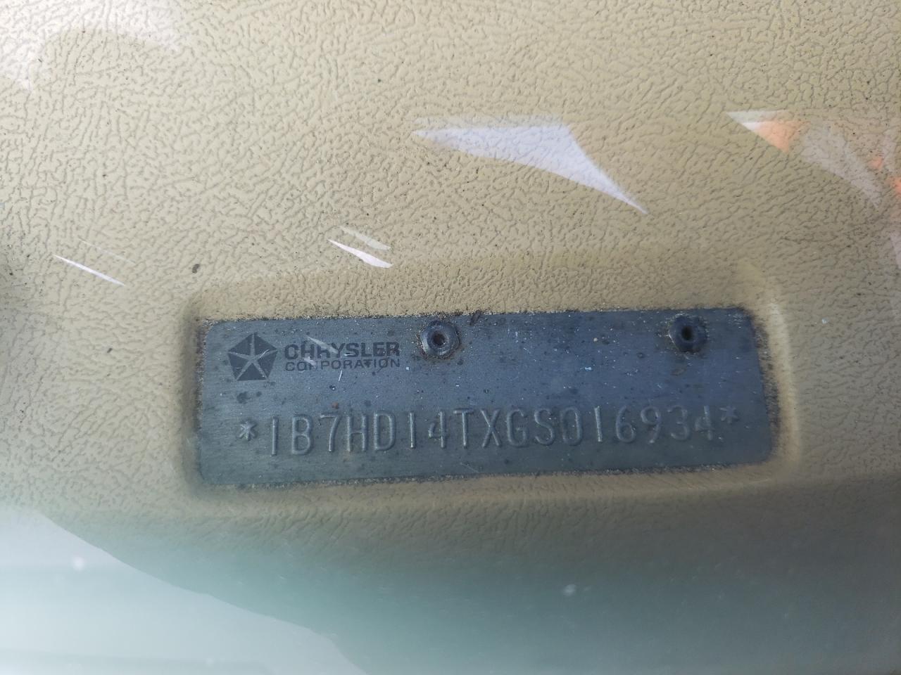 1986 Dodge D-series D150 Black vin: 1B7HD14TXGS016934