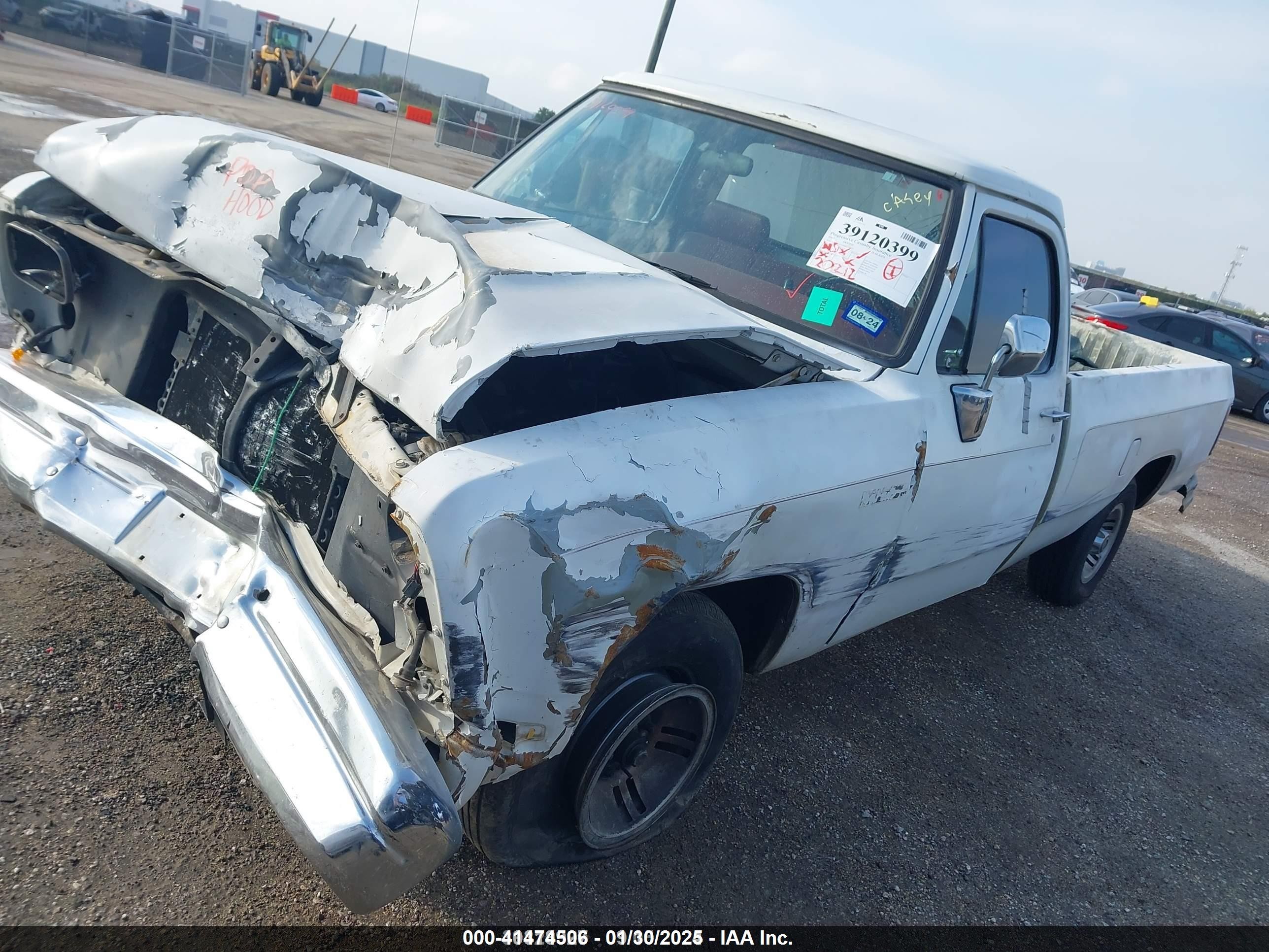 1991 Dodge D-series D150 vin: 1B7HE16Y4MS238533