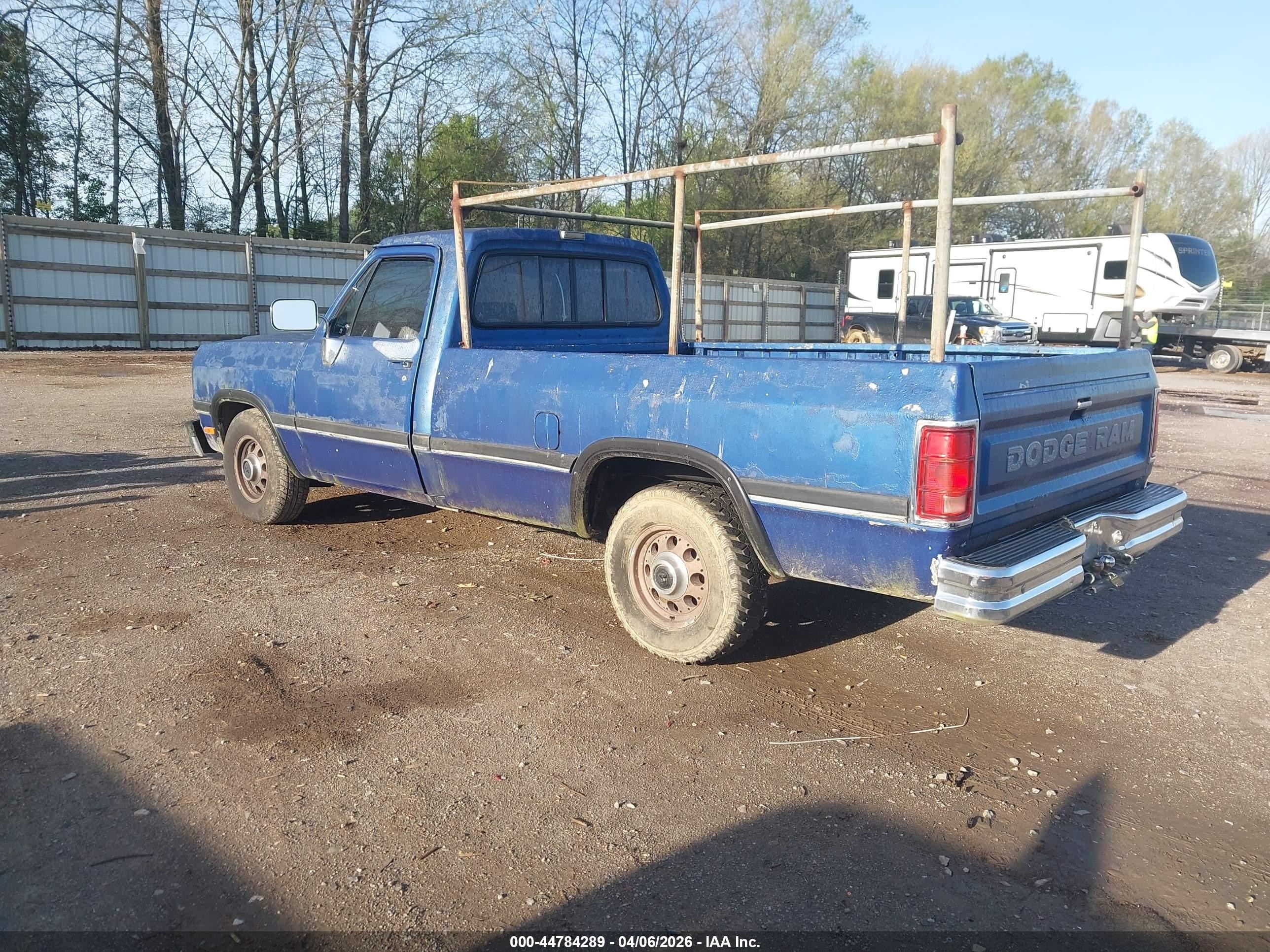 1993 Dodge D-series D150 Blue vin: 1B7HE16YXPS114142