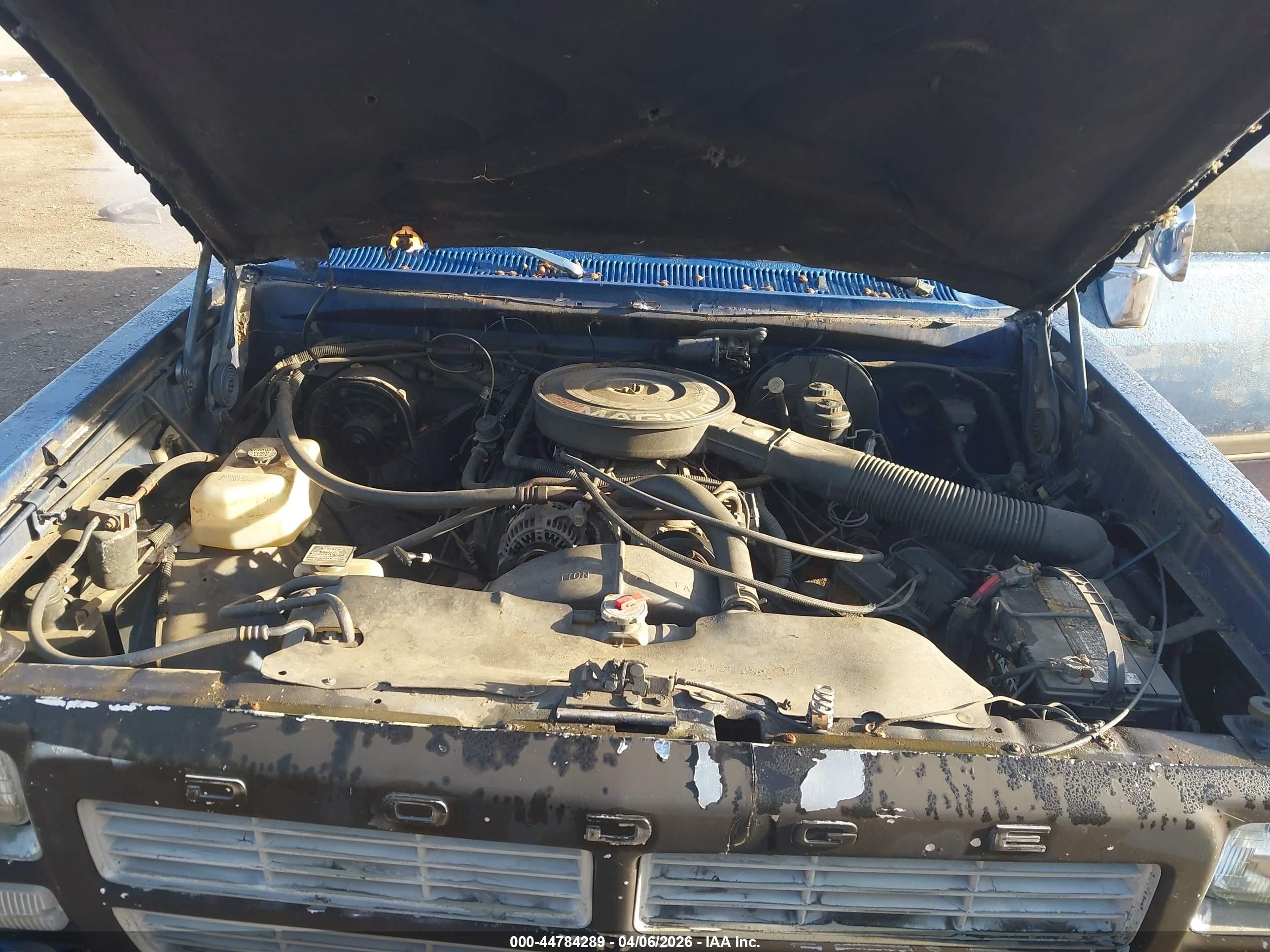 1993 Dodge D-series D150 Blue vin: 1B7HE16YXPS114142