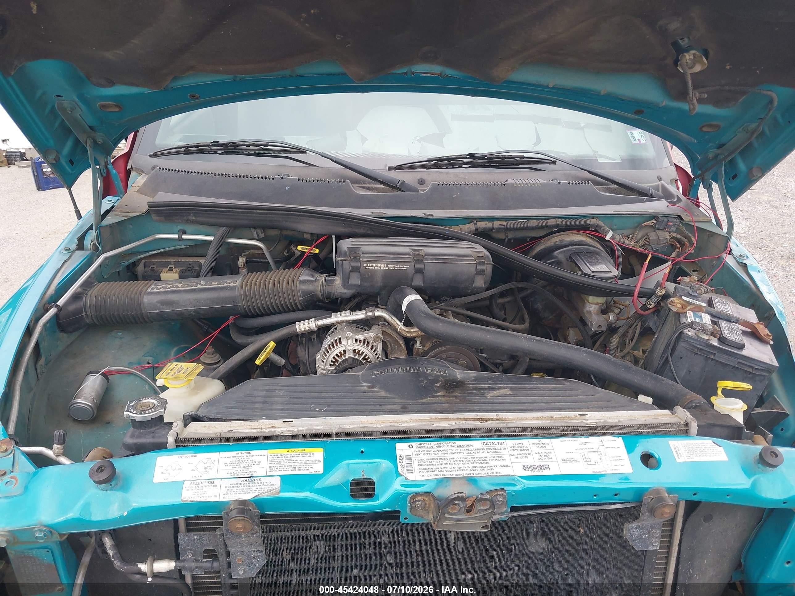 1997 Dodge Ram 1500 St Turquoise vin: 1B7HF13Y0VJ529409