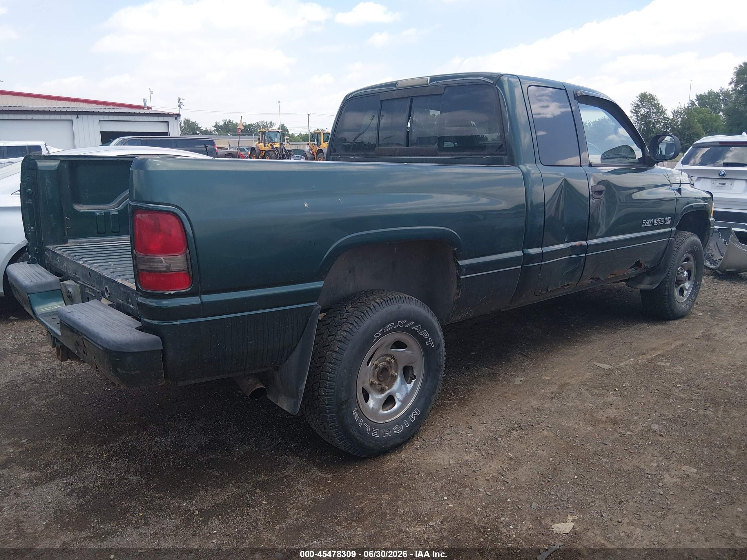 2000 Dodge Ram 1500 St Green vin: 1B7HF13Y5YJ109844